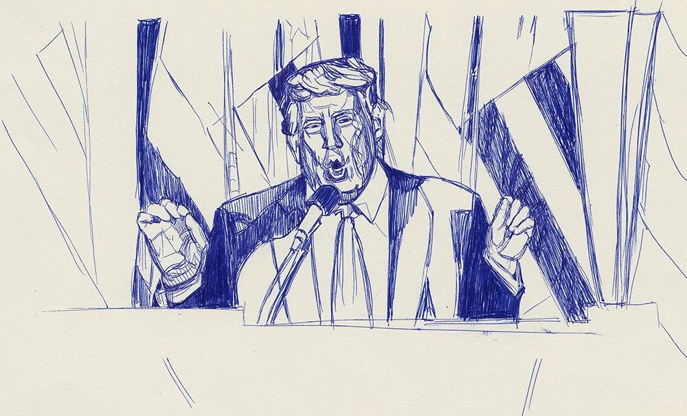  Ink on paper, 5.5” x 9.5” 