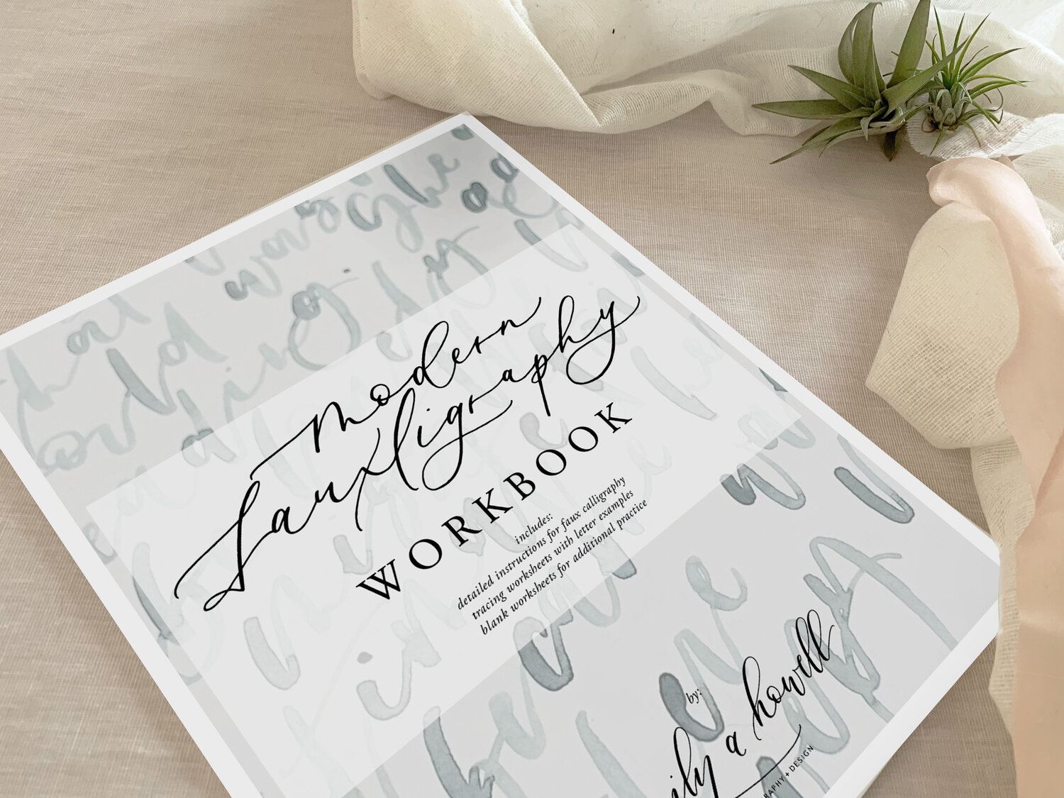 Monoline Calligraphy Lettering WorkBook – Bleed Kreative