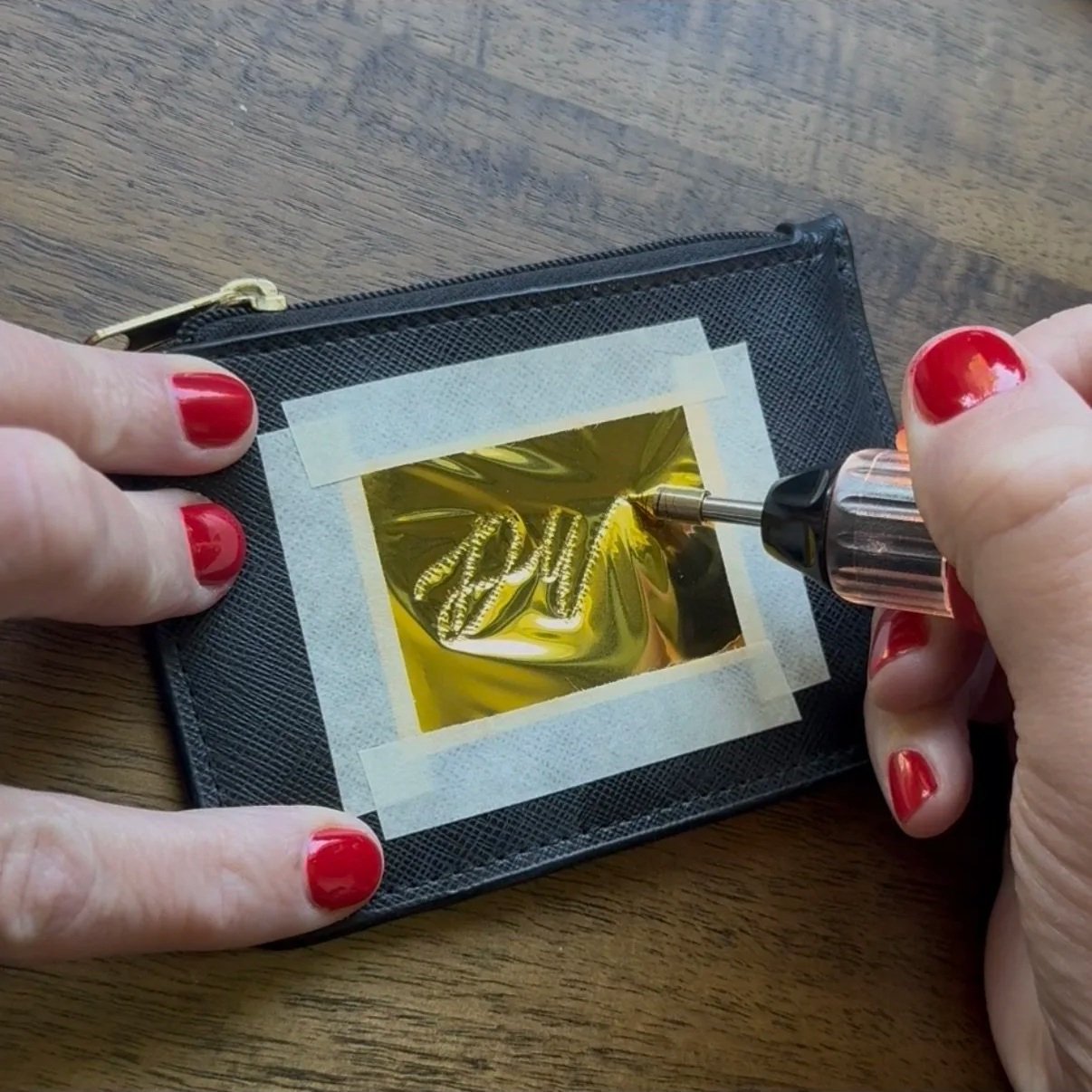 Hot foiling calligraphy process