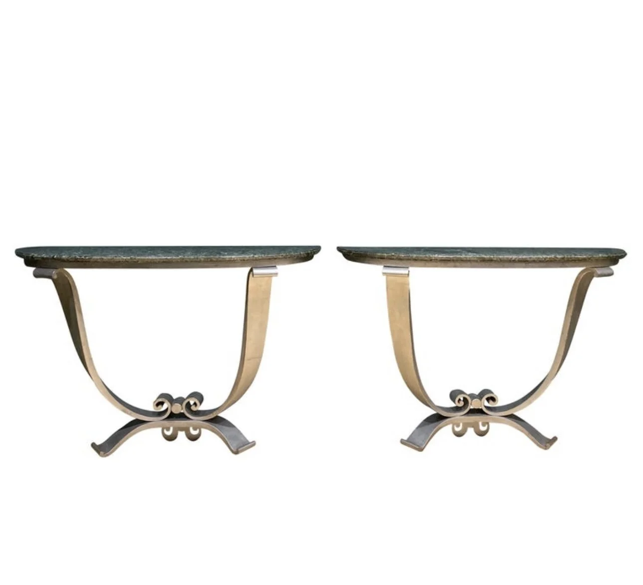 Jules Leleu Art Deco Console Tables