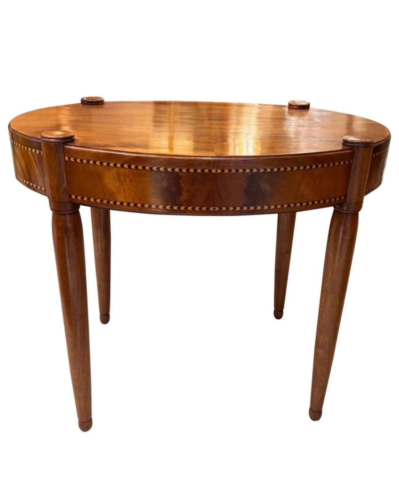 French empire style inlaid satinwood occasional table
