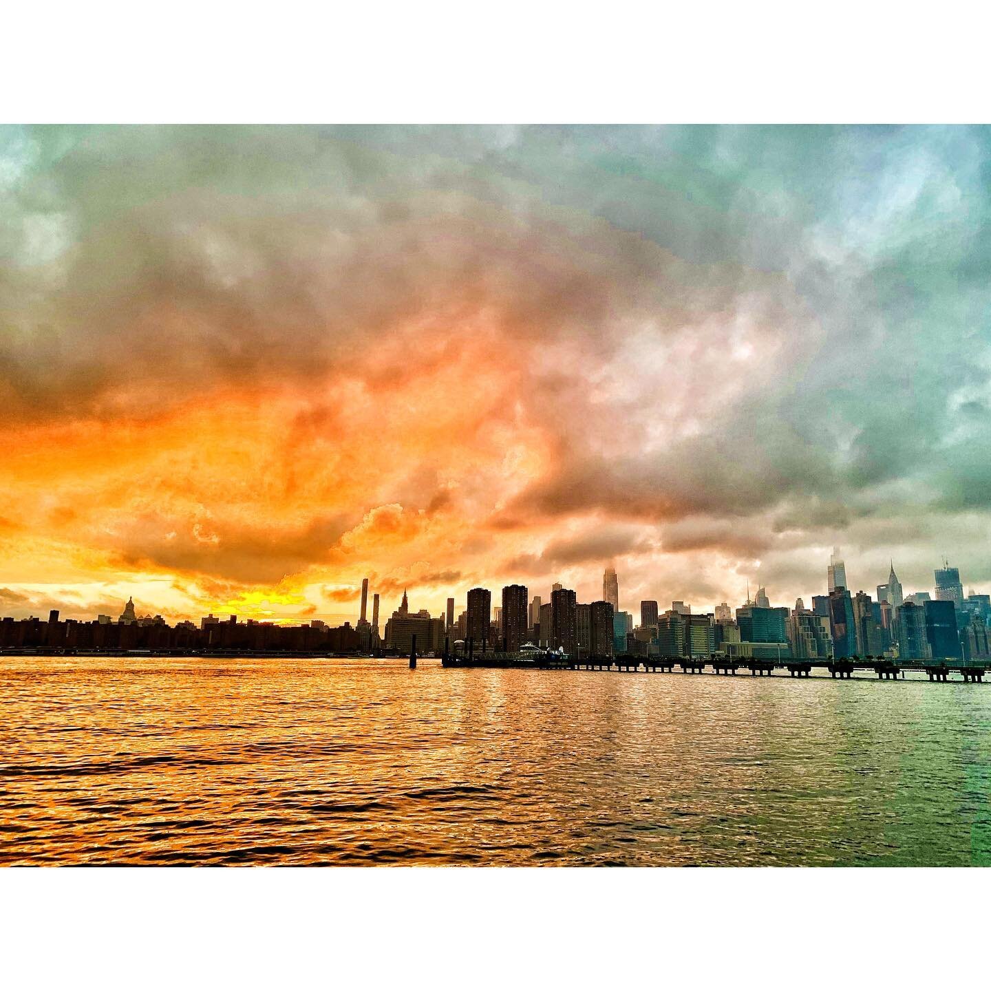Most definitely a Susanna sky. #sunset #susannaheller #greenpoint #nyc
