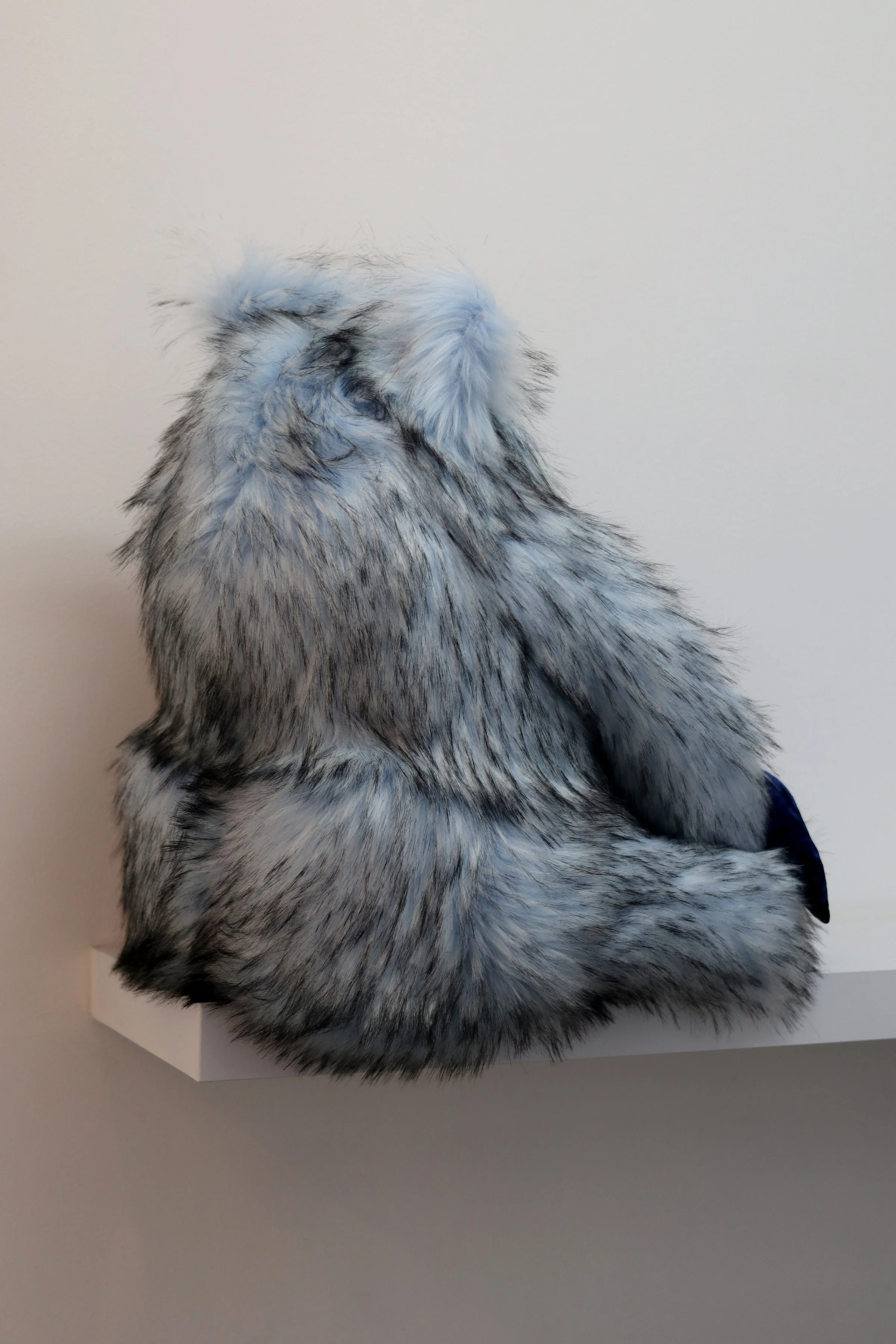  Uta Bekaia  Great Creatures from Safe Spaces, No.1  2021  Faux fur, velvet embroidery and rhinestones  22 x 21 x 15 inches (unique)   INQUIRE  