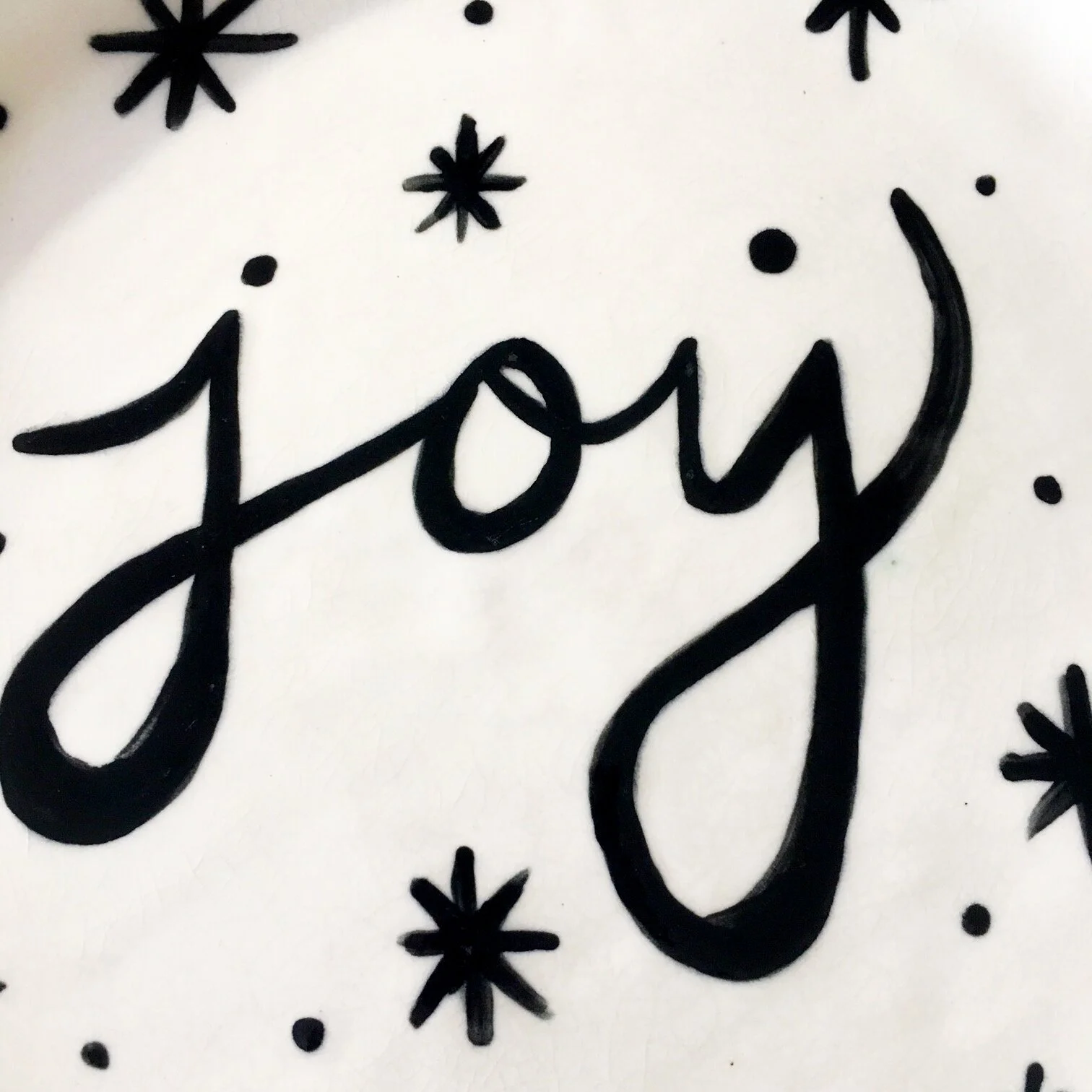 Joy cookie plate text detail.JPG