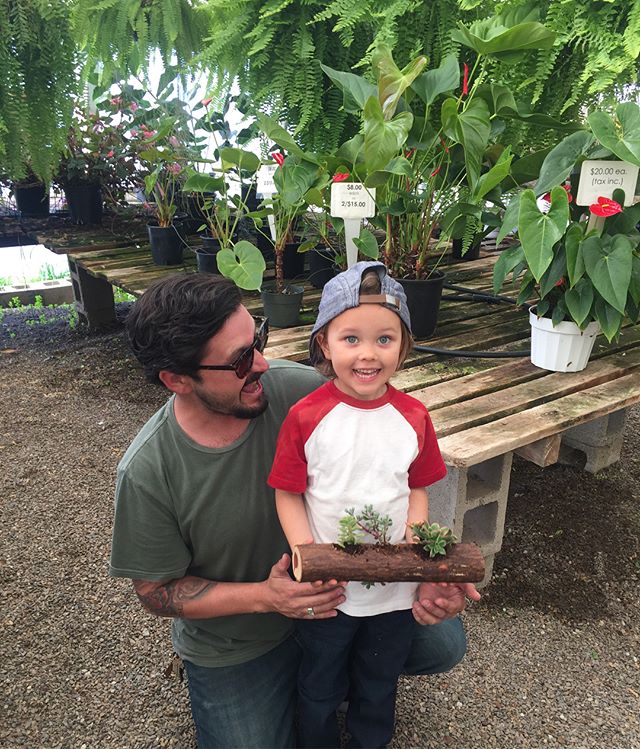 Fun times with @j_premo13 and his son over the weekend! Building succulent planters and creating memories here at the nursery. It&rsquo;s so awesome to see the enthusiasm the younger generations have for plants in a time and place that is so technica