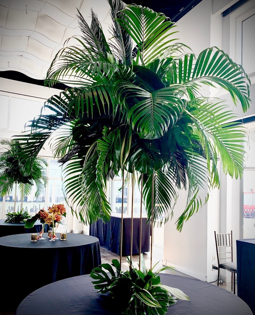 Getting our green ready :)⁠
⁠
Gorgeous green palms create a dramatic tropical centerpiece for a beautiful summer wedding⁠
⁠
 #tropical #beach #palmtrees #summer #palmtree #green #bride #love #weddinginspiration #weddingday #weddingphotography #weddin