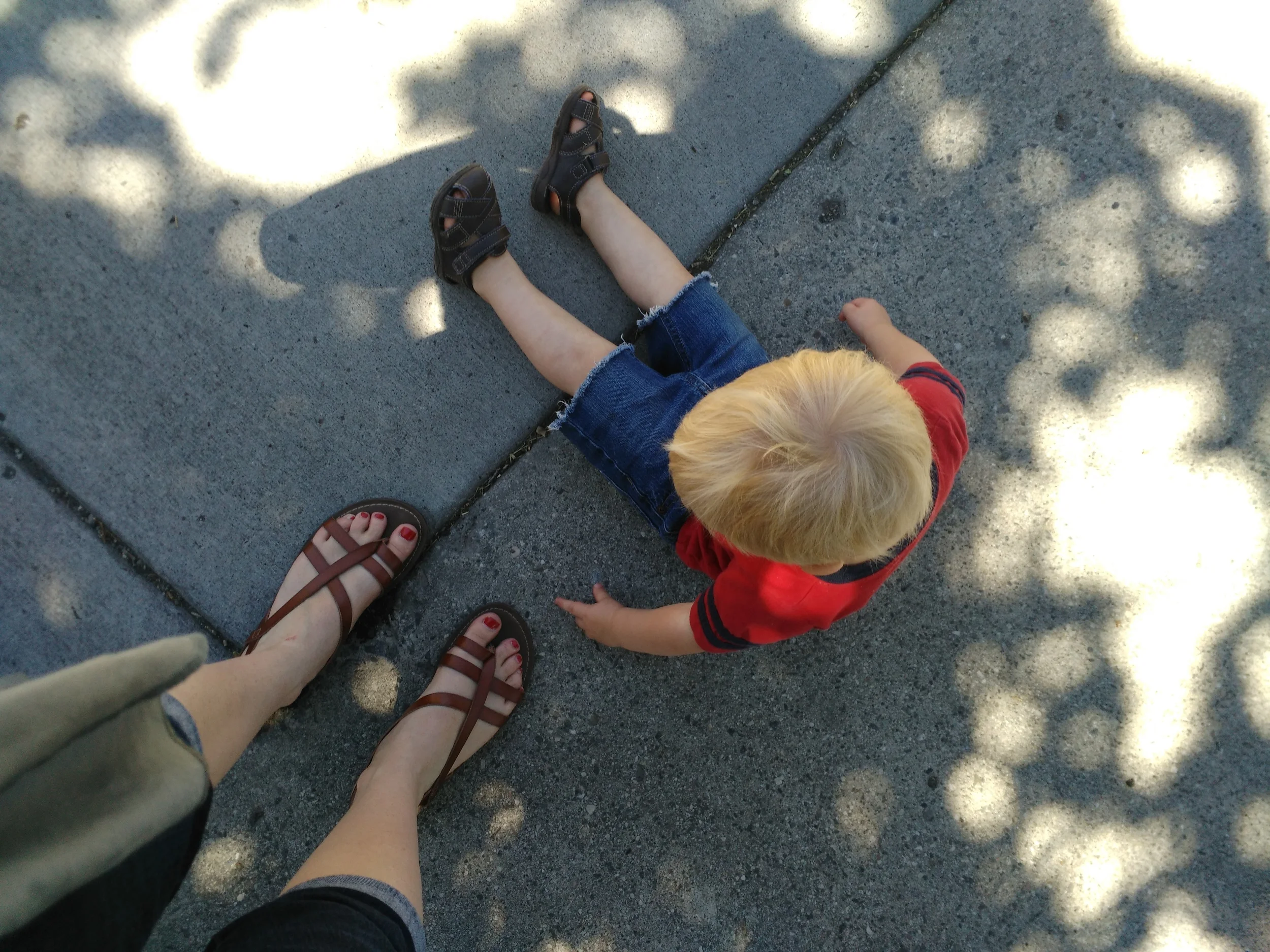 Henry needed a little break on our walk. :) 