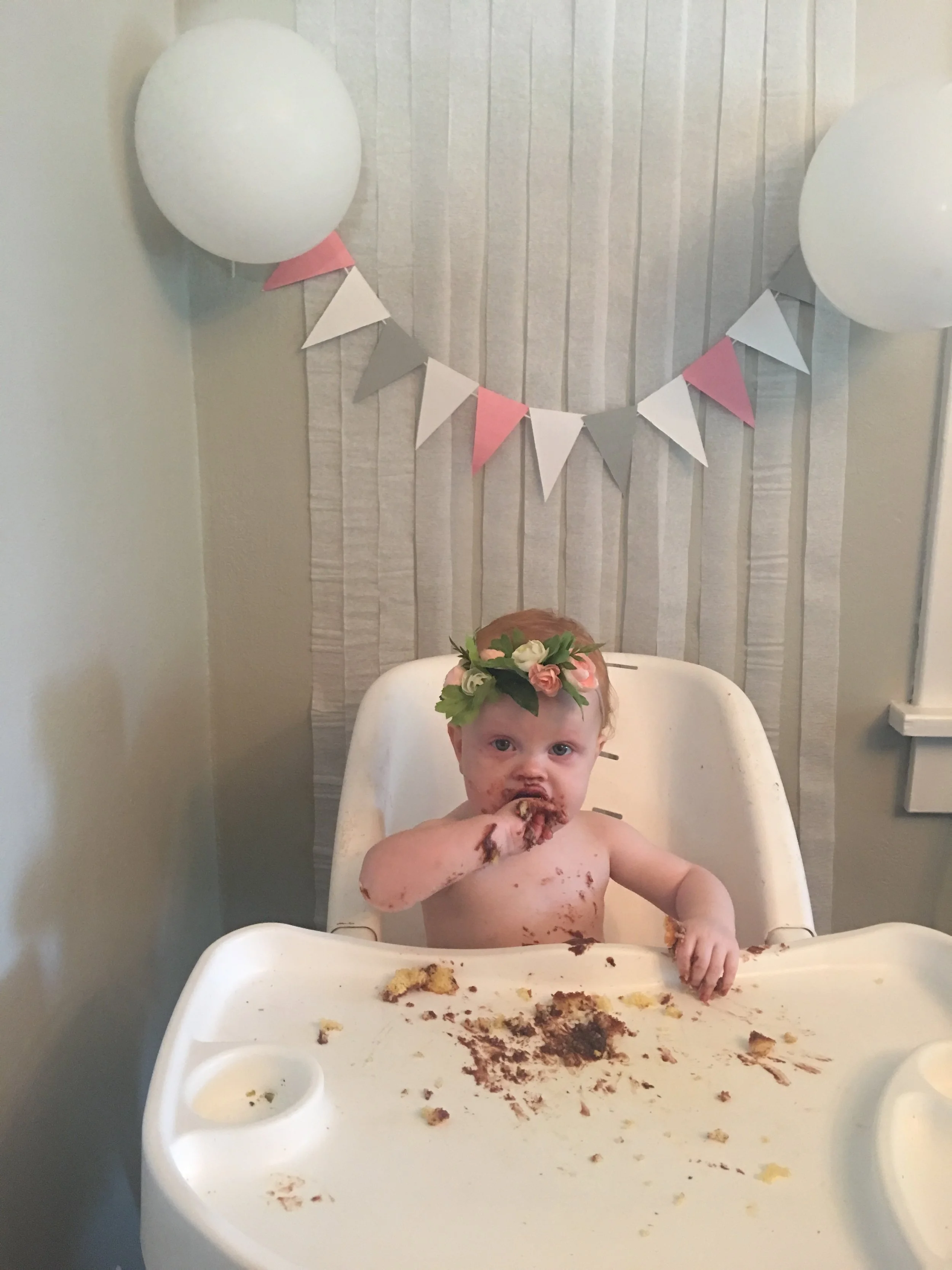 She's decided that she likes cake!  