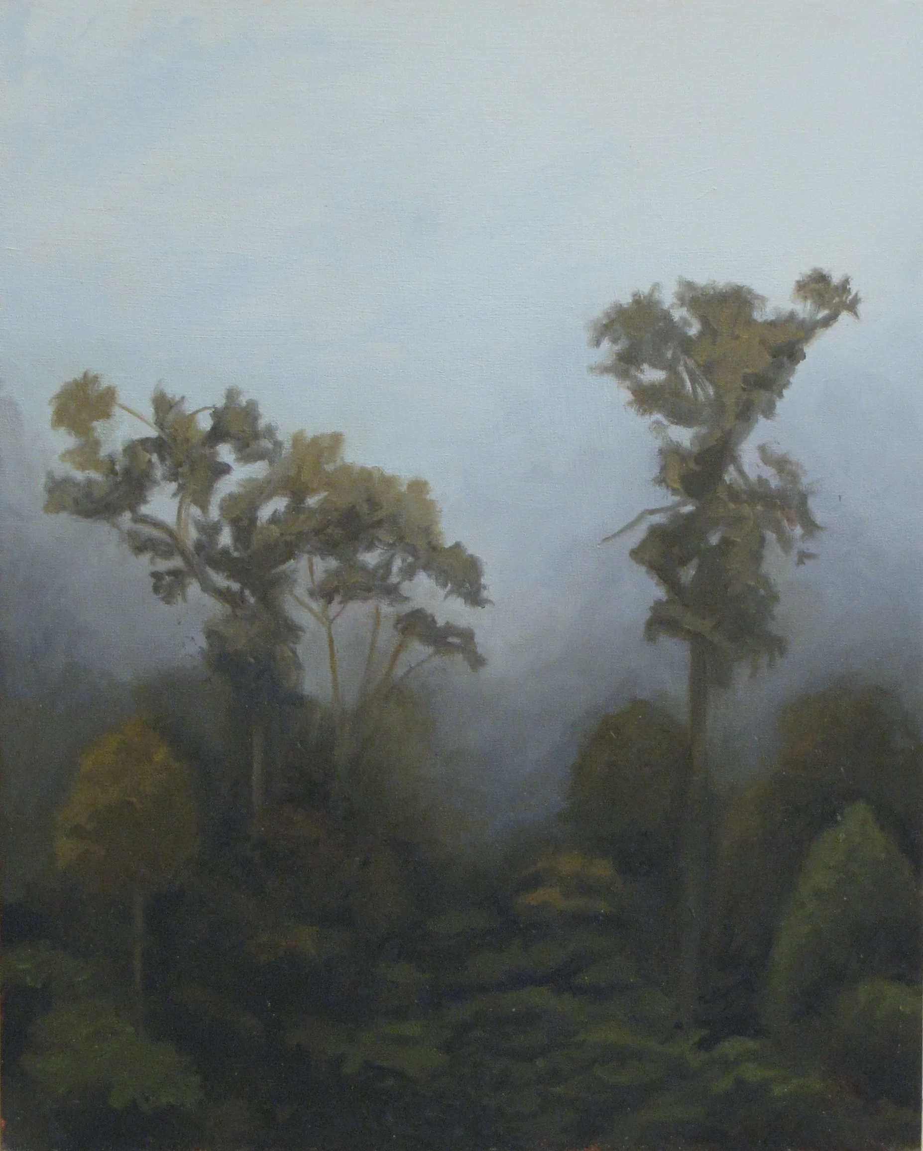 Two Trees Portrait , oil on panel, 12x9 inches, 2009. SOLD