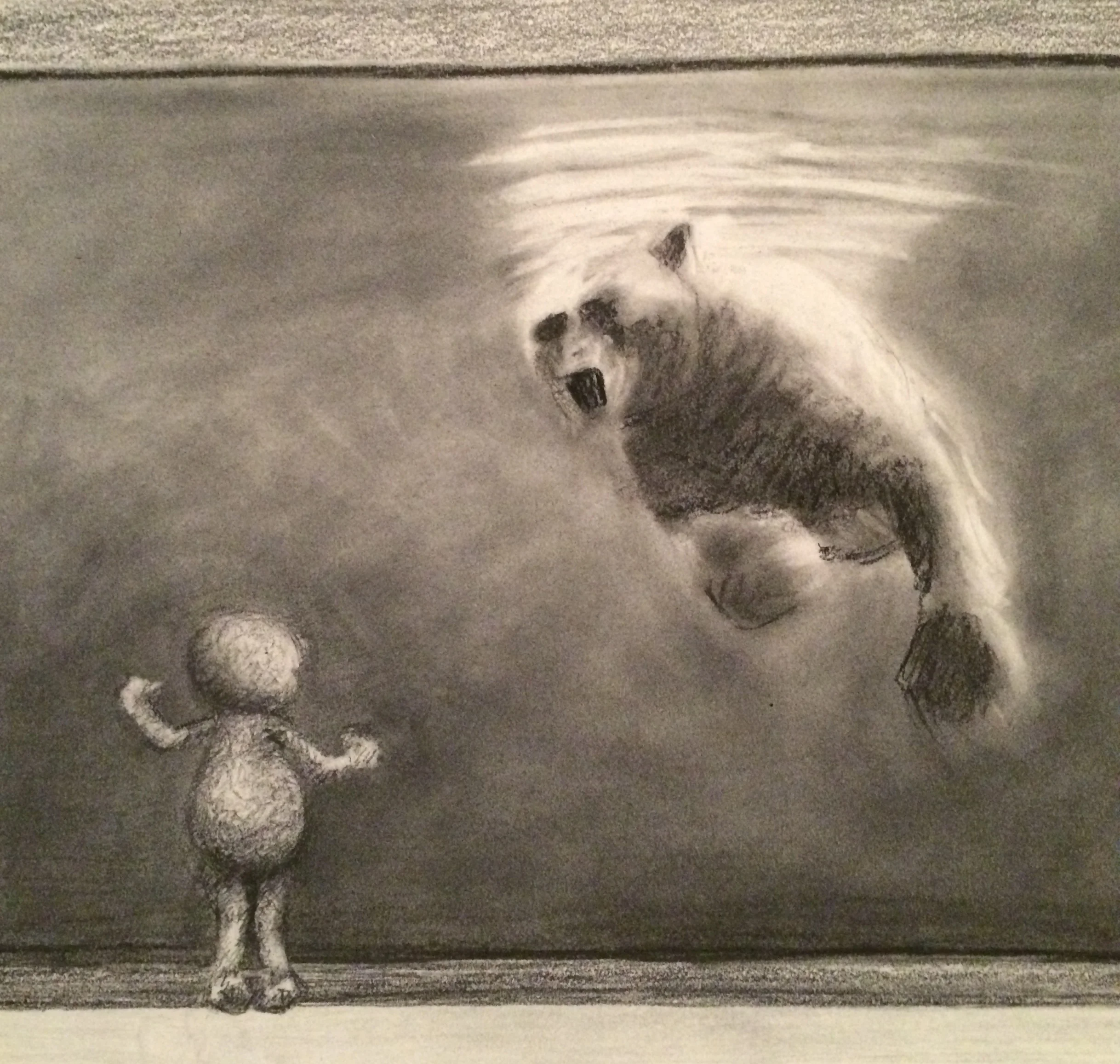 Grover loves visiting the polar bears.