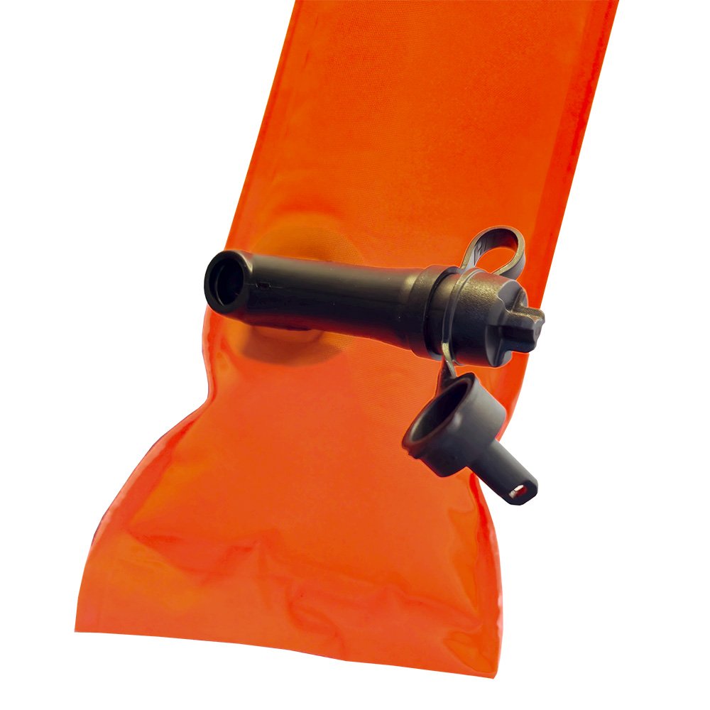 AC077-OR LoPro Marker Buoy - OPV Integrated Inflator Close Up