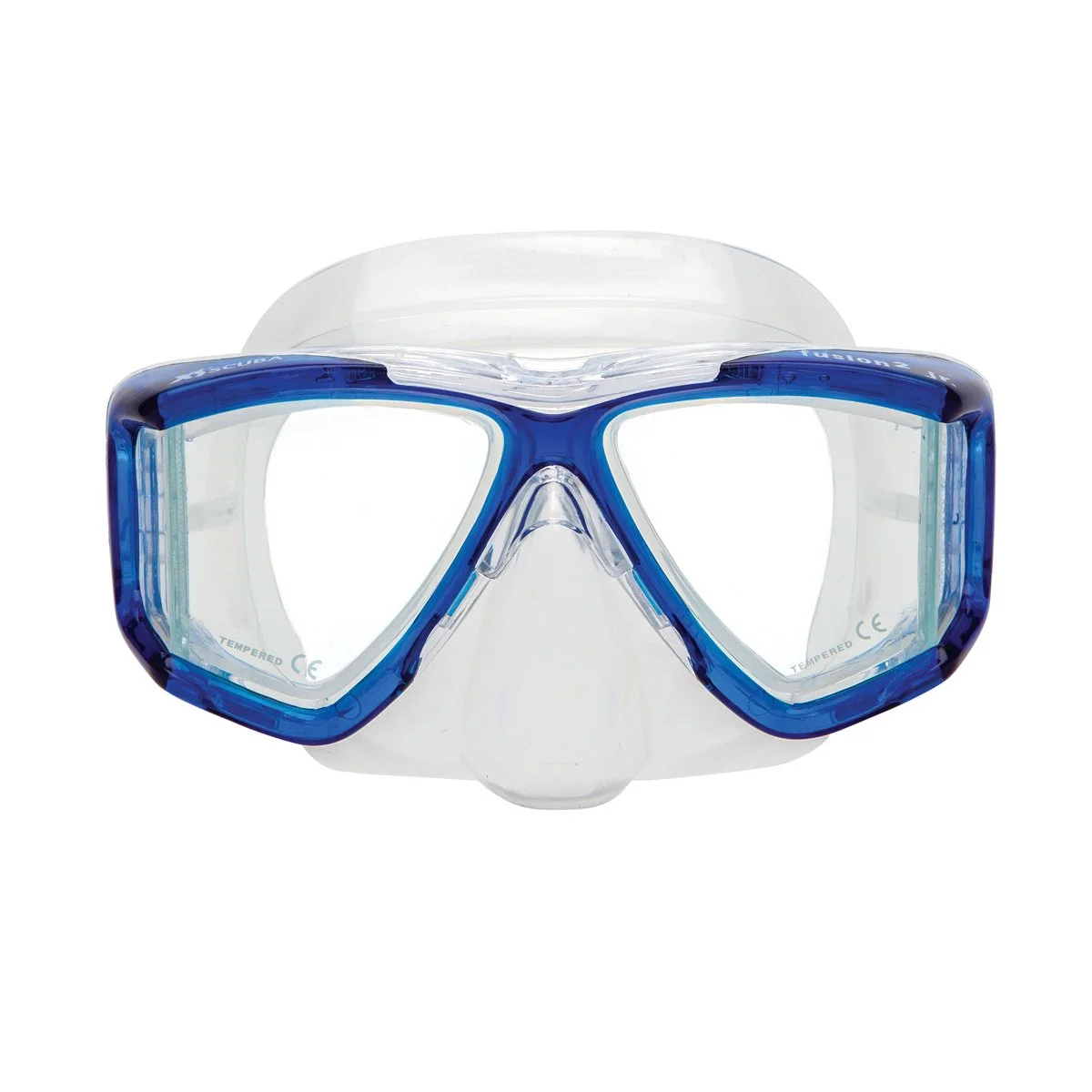 MA220TBU Fusion 2 Jr. Mask Blue - Front