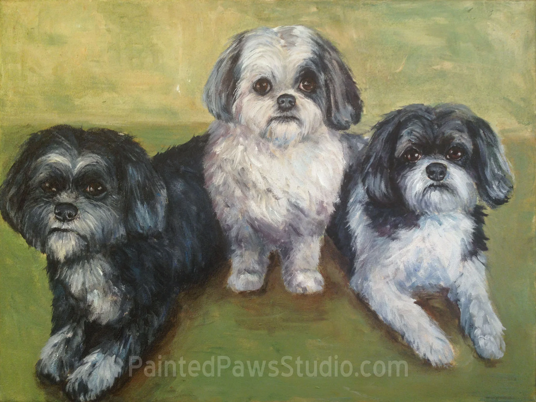 Stewie, Lucy, & Bailee | 18" x 24"
