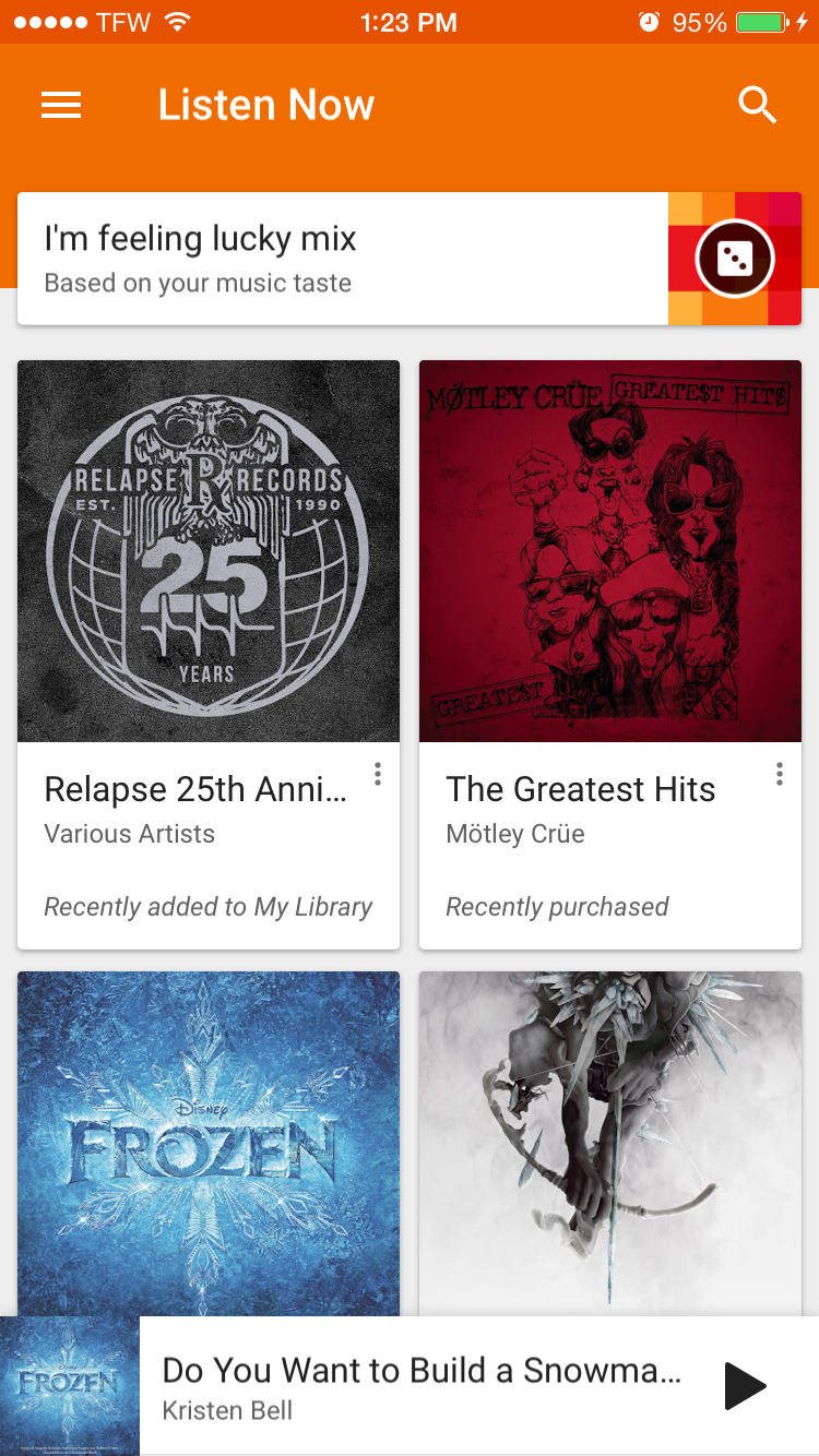 Free cloud music storage with Google Play Music