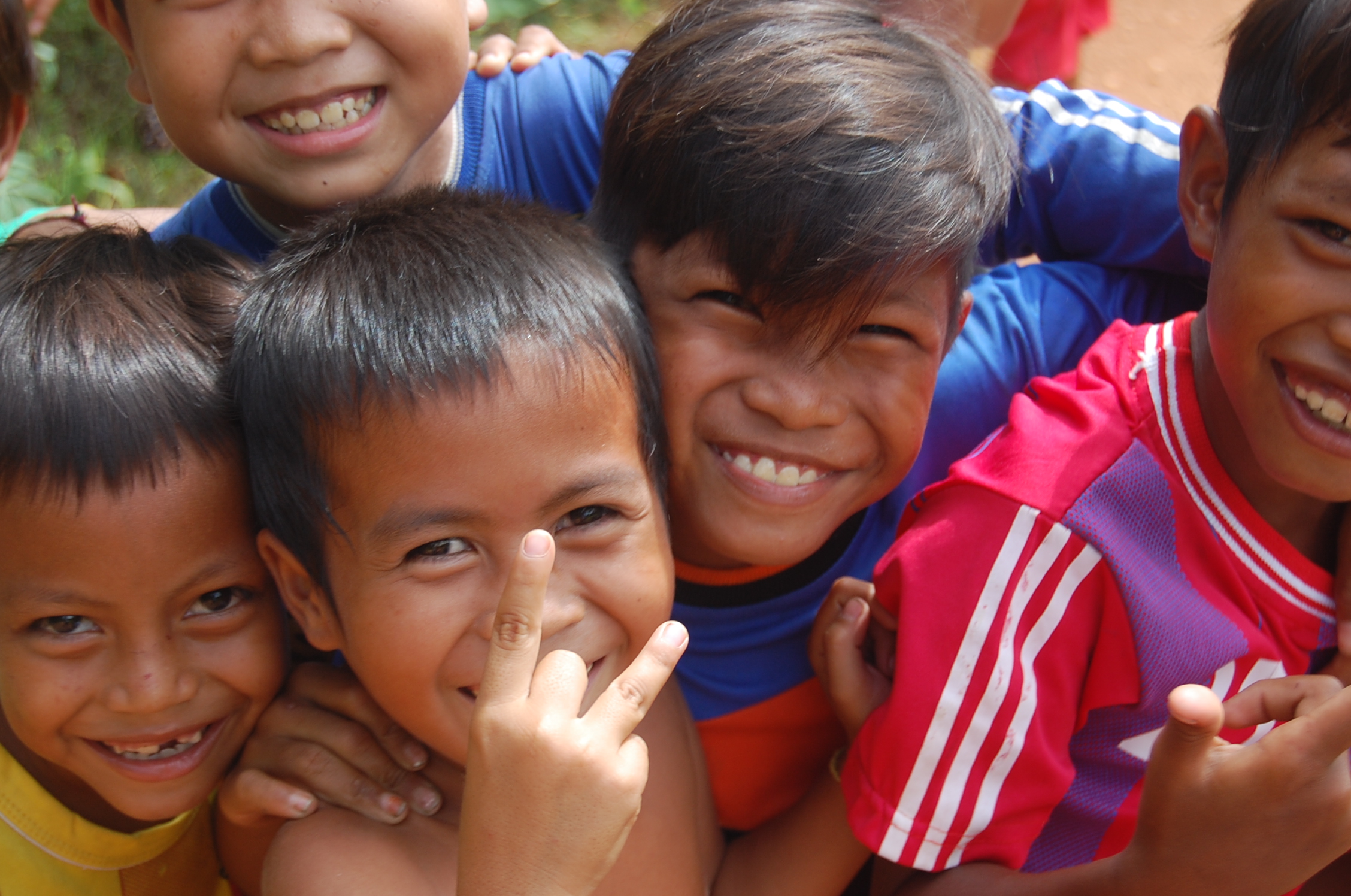 Some of the village children who joined us on our site tour
