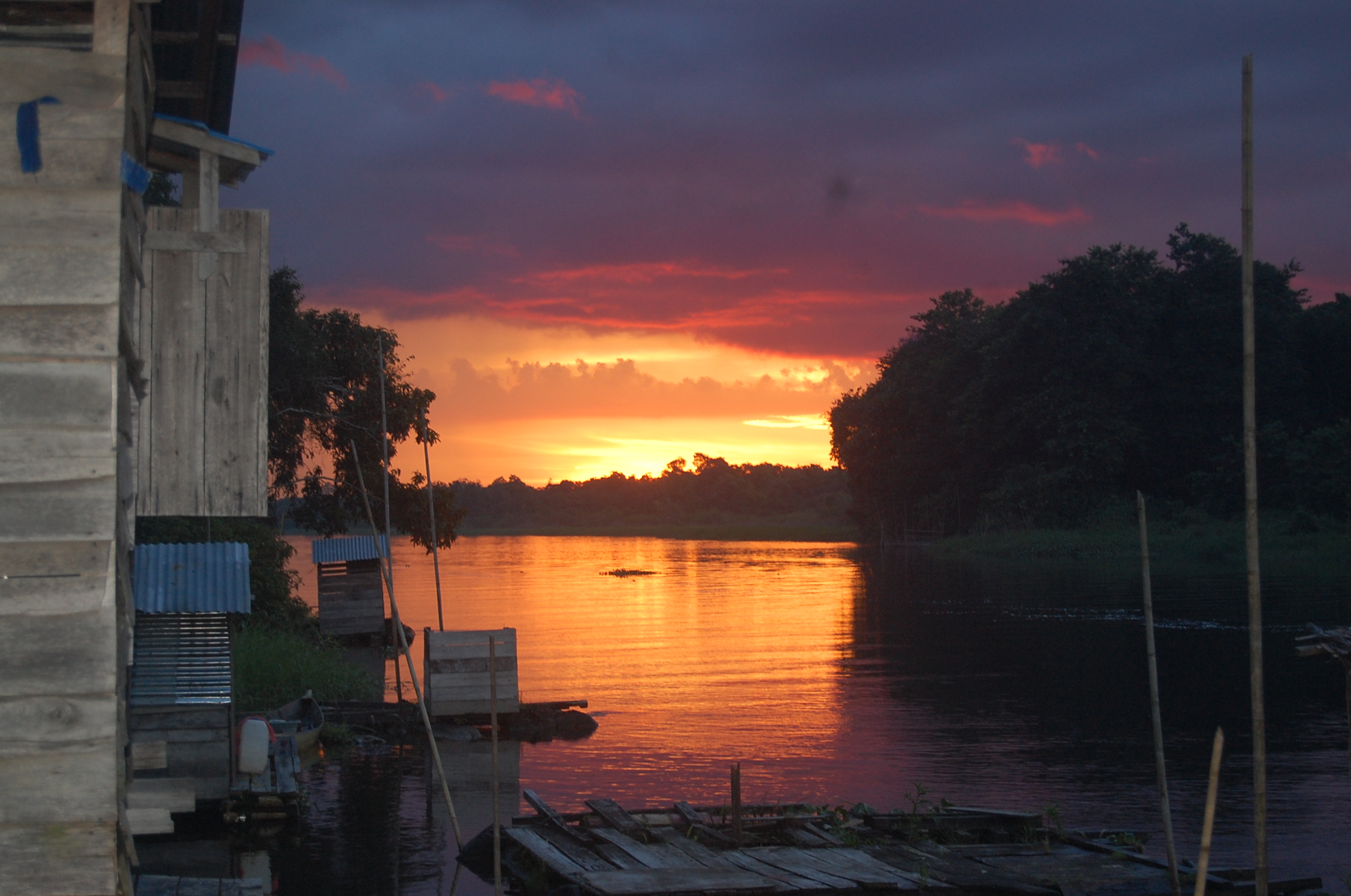 A beautiful sunset on our team's last night in the village