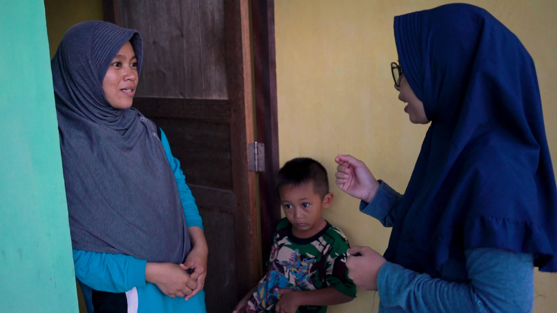 Fitria conducting surveys with newly joined CCs members