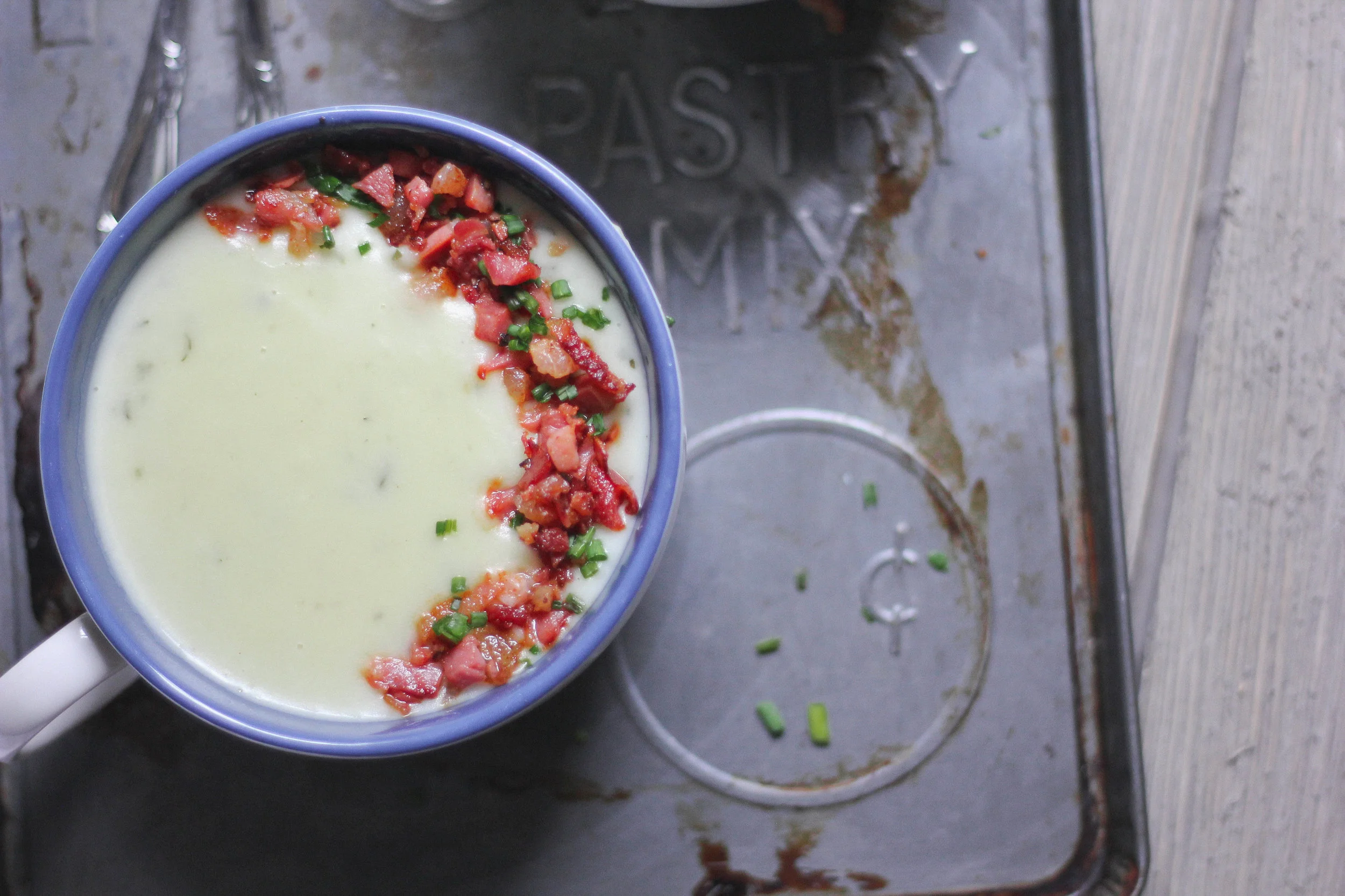 Potato Leek Soup with Pancetta "Croutons" — Southern Soufflé's