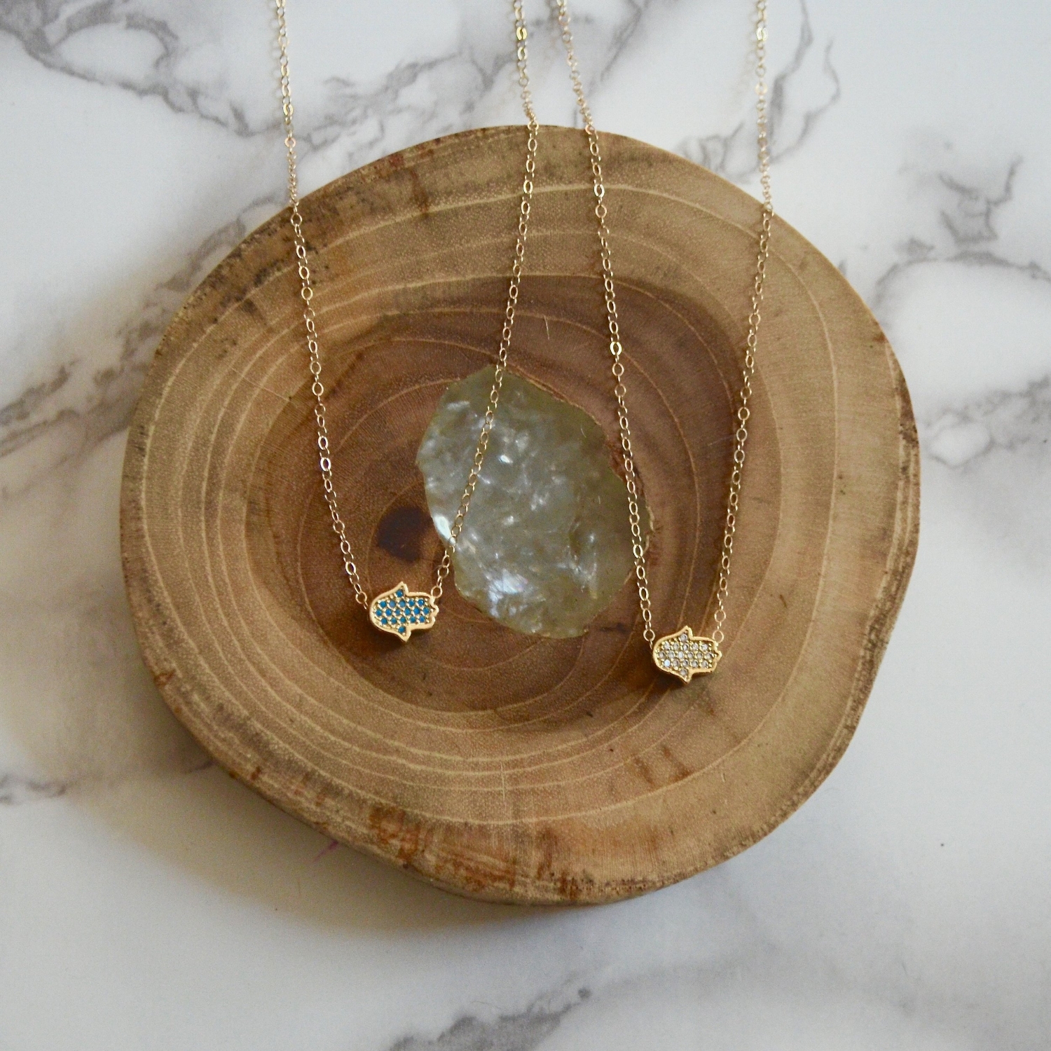 Dainty Hamsa Hand Necklace