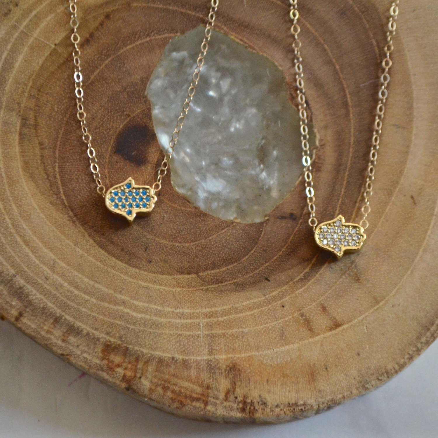 Dainty Hamsa Hand Necklace