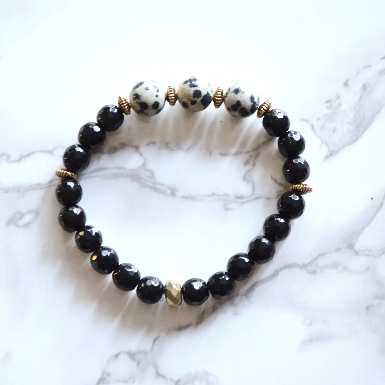 Black and Tan Bracelet Stack
