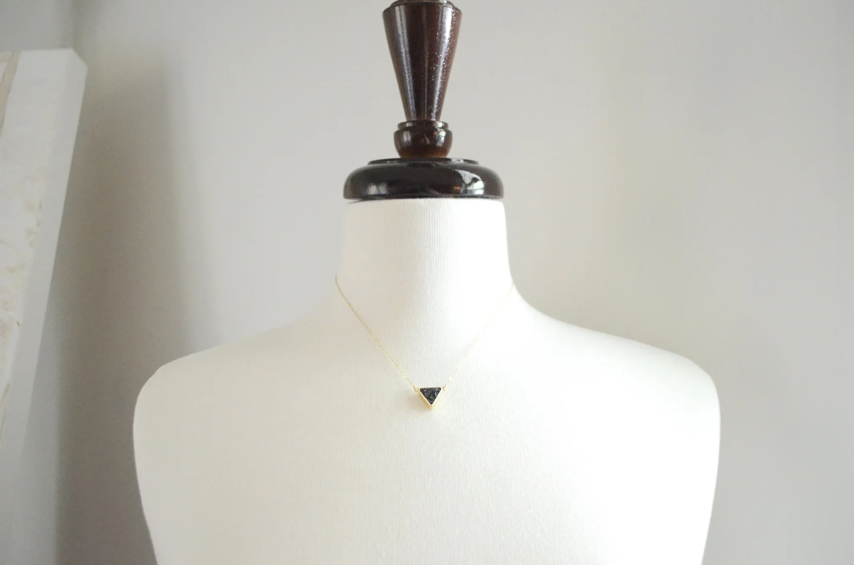 Triangle Druzy Dainty Necklace