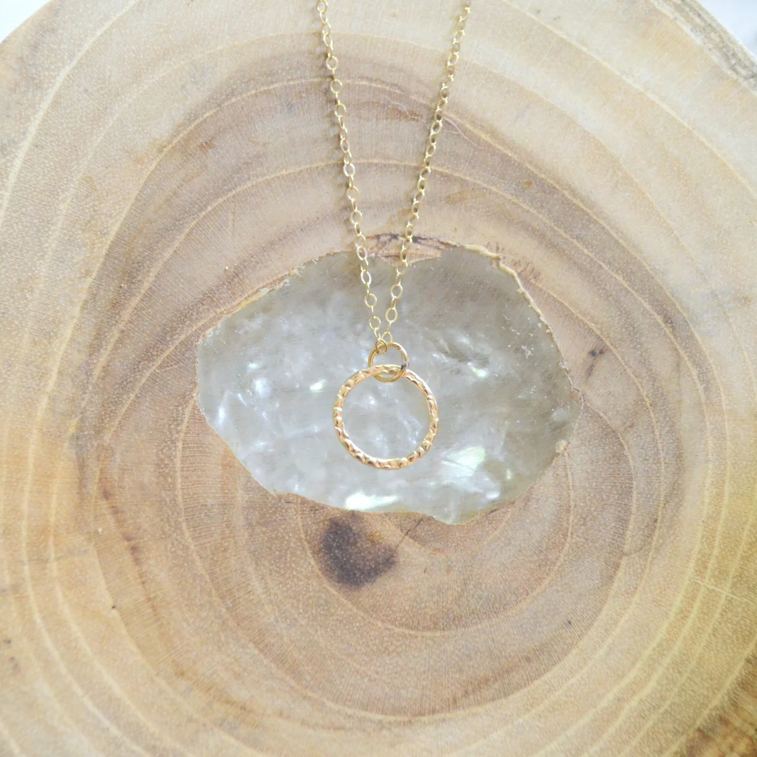 Mini Circle Dainty Pendant Necklace