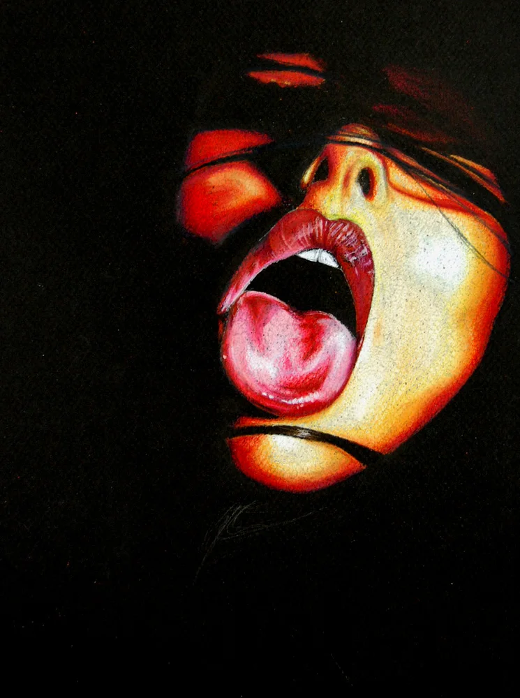  Colored Pencil on black Canson paper 