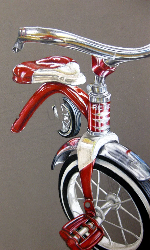  Observational Colored Pencil drawing&nbsp;on gray Canson paper 