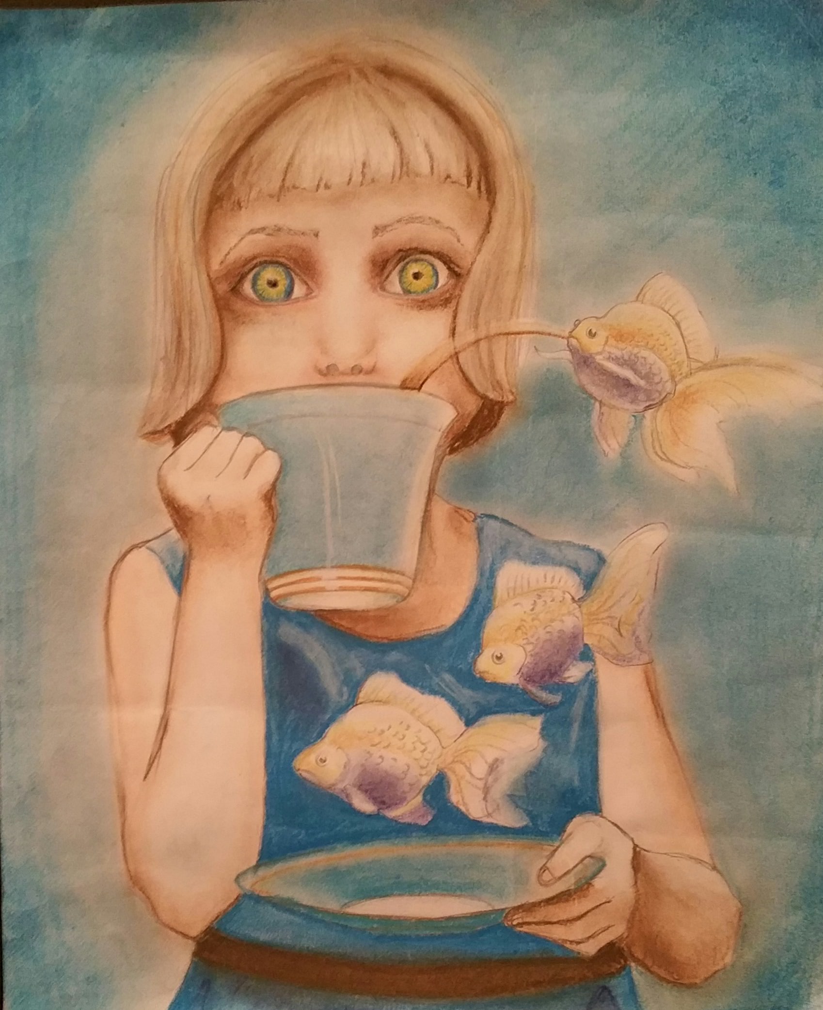 Pastel Sketch Practice for Fresco Painting