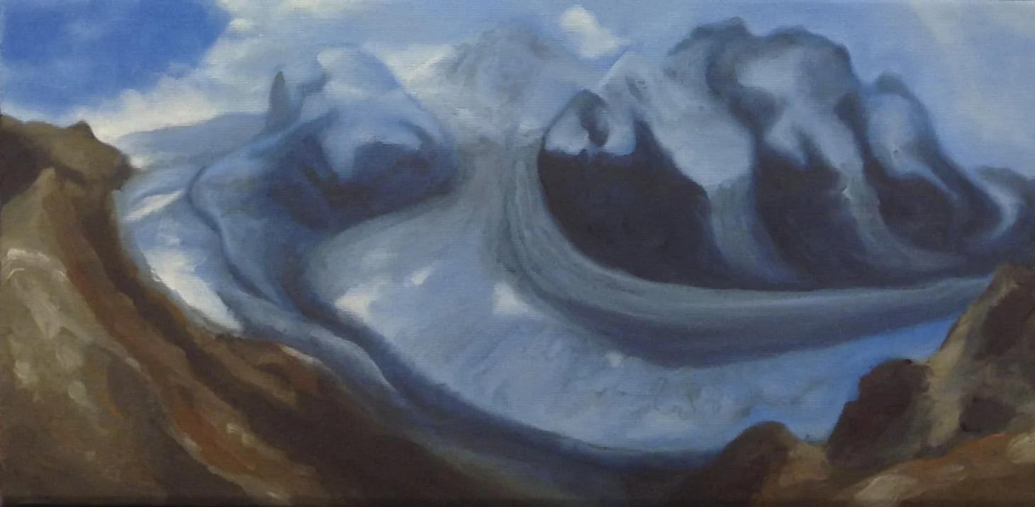 Oil Painting of Panorama from Zermat, Switzerland