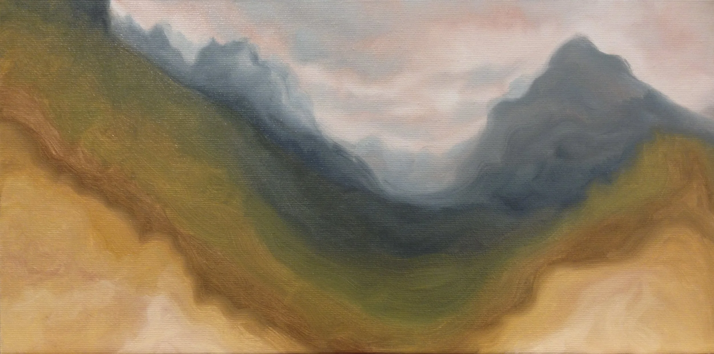 Oil Painting of Panorama from The Dolomites, Italy