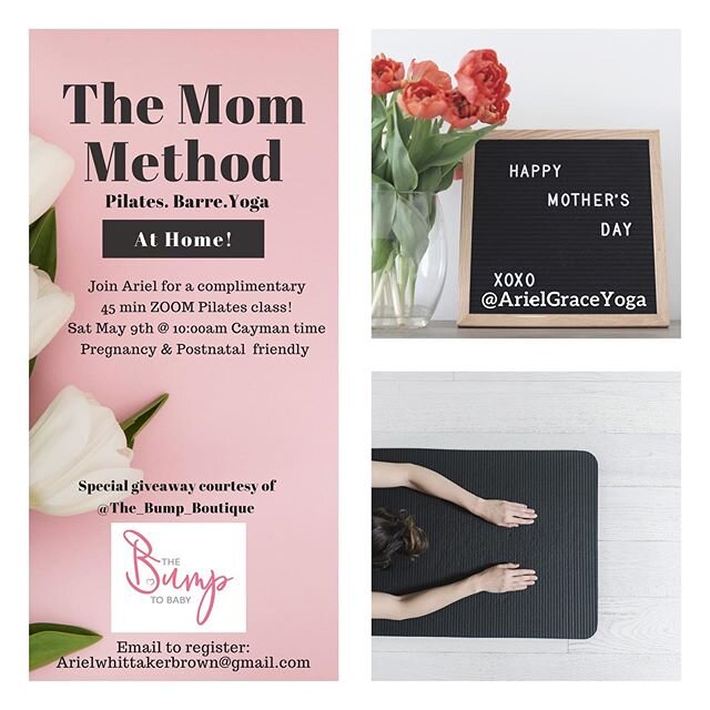 🌸It&rsquo;s almost Mother&rsquo;s Day🌸
And because I&rsquo;m a total mother-lover, I&rsquo;m offering a complimentary 45 min Virtual @zoom_video_communications Pilates class this Saturday at 10:00am Cayman time (11:00am for my Toronto friends) preg