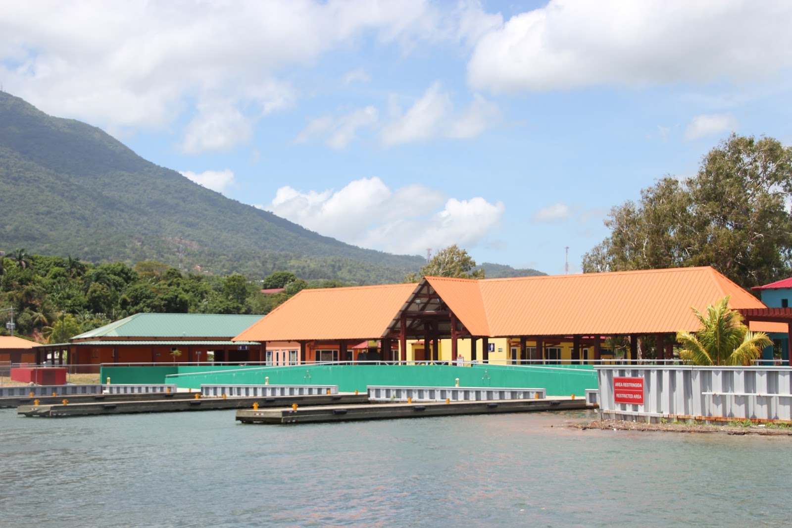 Photo caption: The Banana Coast cruise ship terminal, in the Rio Negro neighborhood in Trujillo. Local residents no longer have free access to the beach.