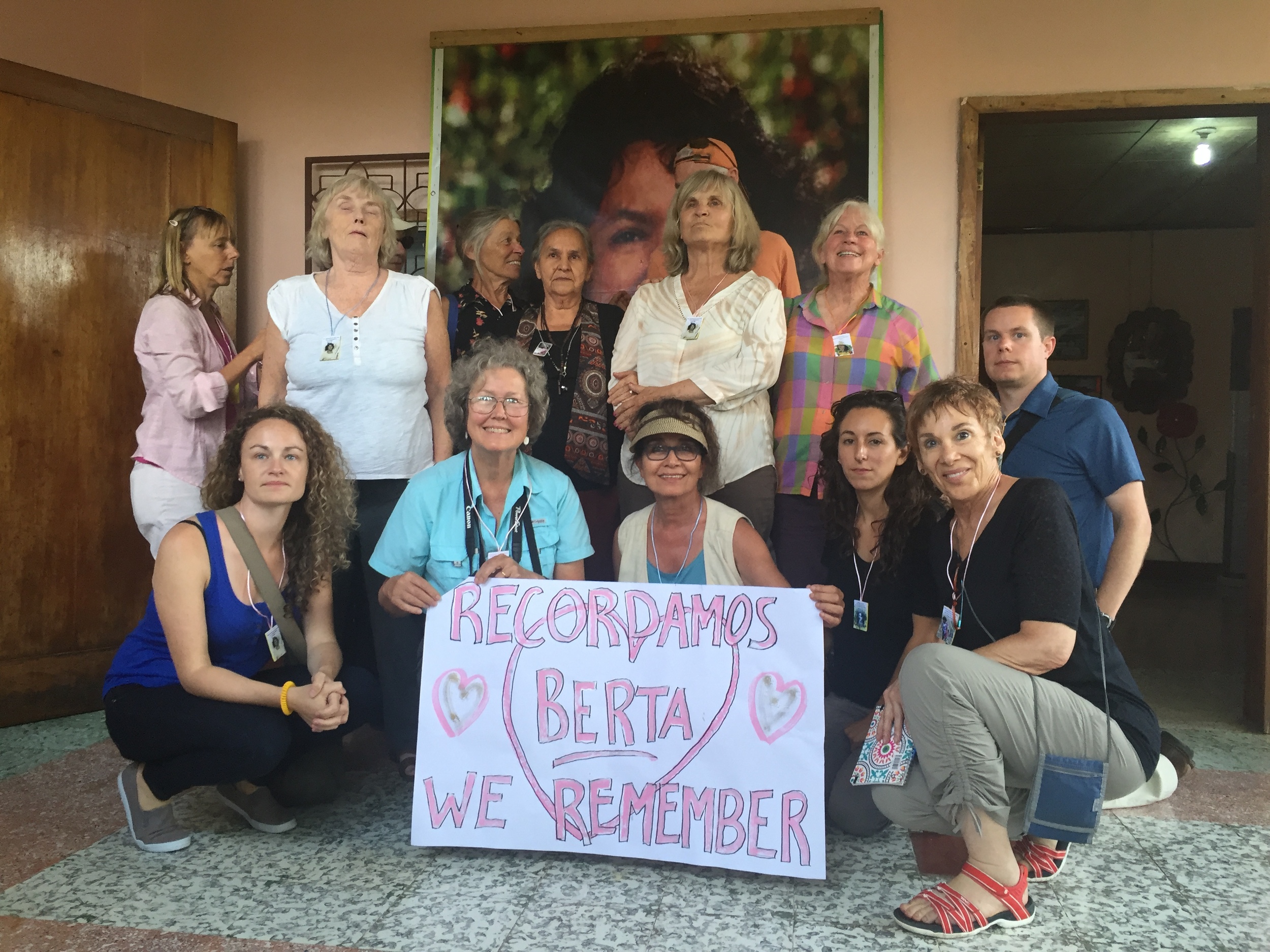 Visiting Berta Caceres' mother, Doña Austra Berta Flores and family at her house in La Esperanza.
