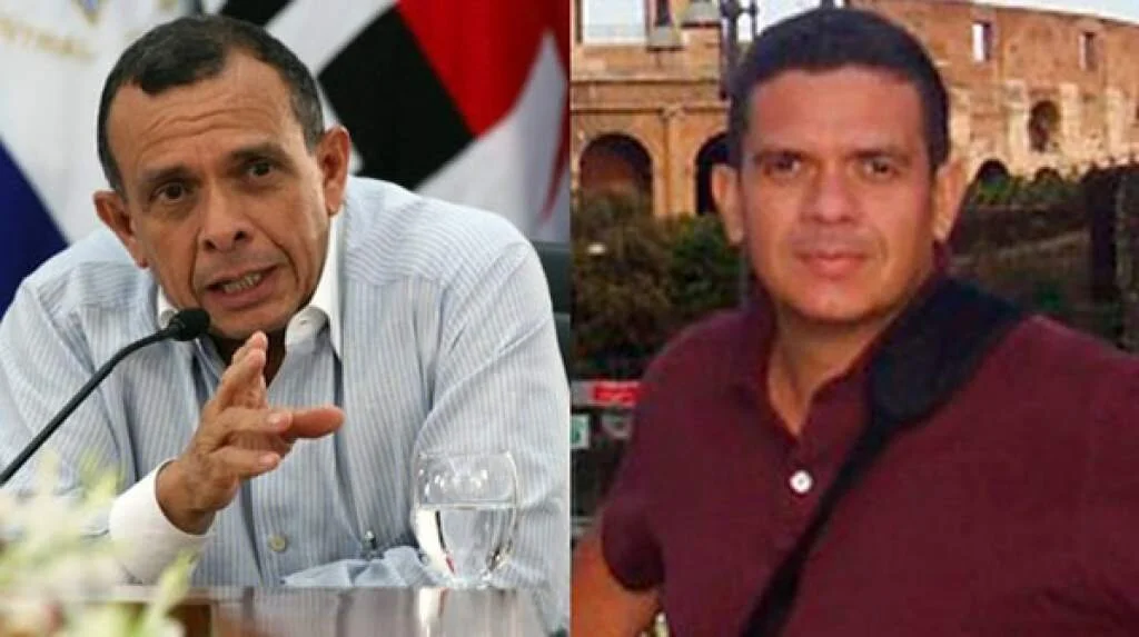 Left: Ex-President Porfirio “Pepe” Lobo. Right: His son, Fabio Lobo who is in jail in the US sentenced to 24 years