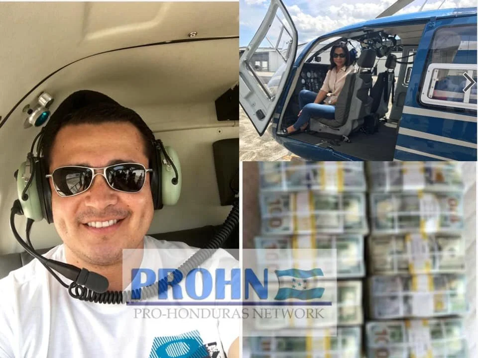 Pictures shown by the prosecution as a way to demonstrate to the jury that Tony was linked to a helicopter in some way. Photo evidence obtained by pro-Honduras network