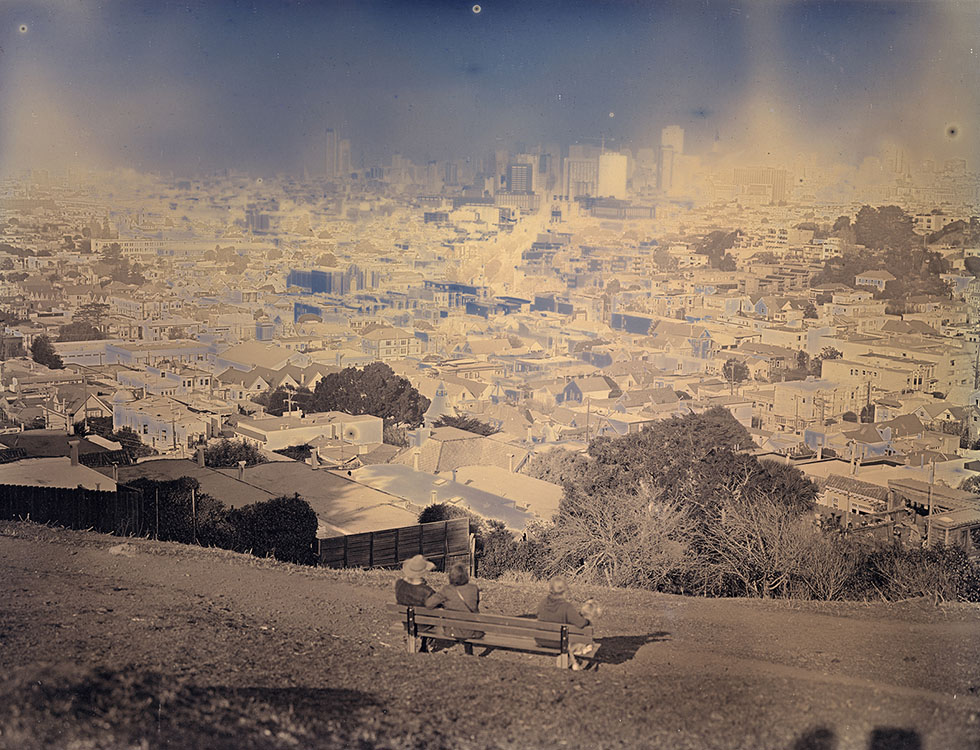   View From Kite Hill Open Space, San Francisco, CA,  December 23, 2013 Daguerreotype, Unique (in camera exposure) |&nbsp;Plate: 6.5 x 8.5 inches | HG12280 
