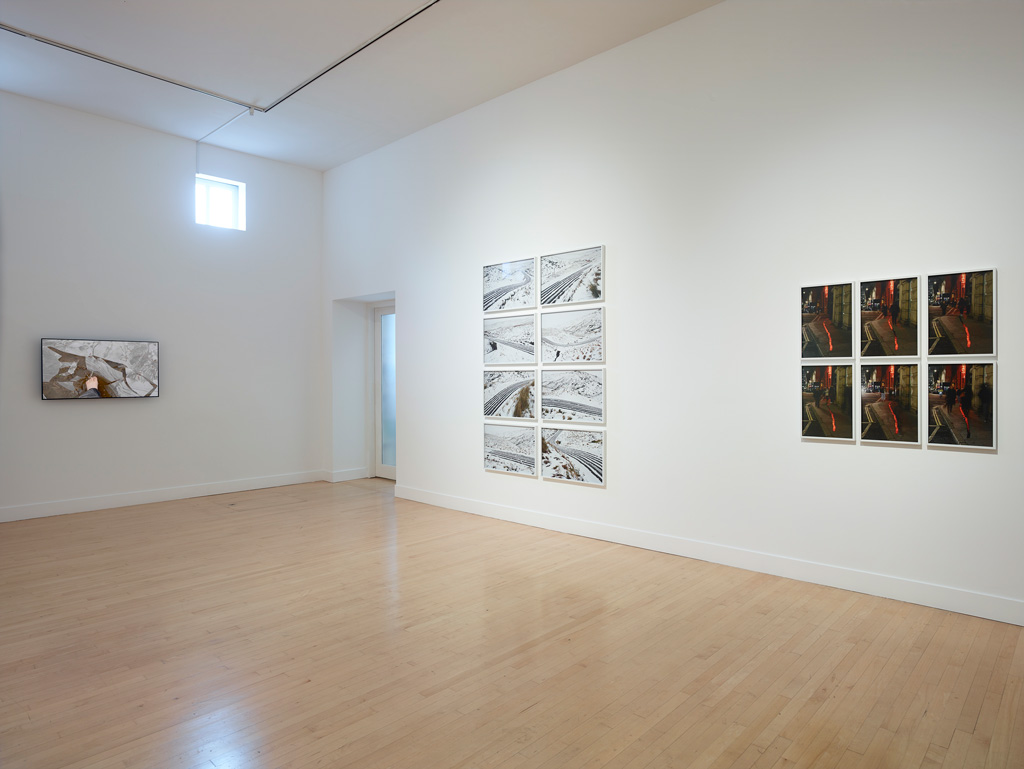  Installation view of Andy Goldsworthy:&nbsp; Drawing Water Standing Still, &nbsp;June 1 - September 2 at Haines Gallery 