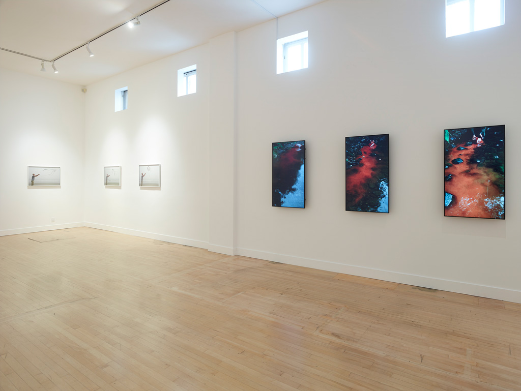  Installation view of Andy Goldsworthy:&nbsp; Drawing Water Standing Still, &nbsp;June 1 - September 2 at Haines Gallery 