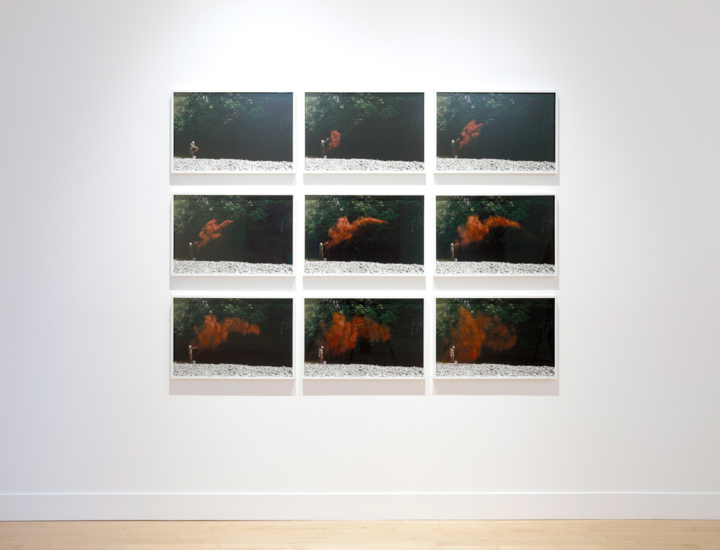  Installation view of Andy Goldsworthy:&nbsp; Drawing Water Standing Still, &nbsp;June 1 - September 2 at Haines Gallery 