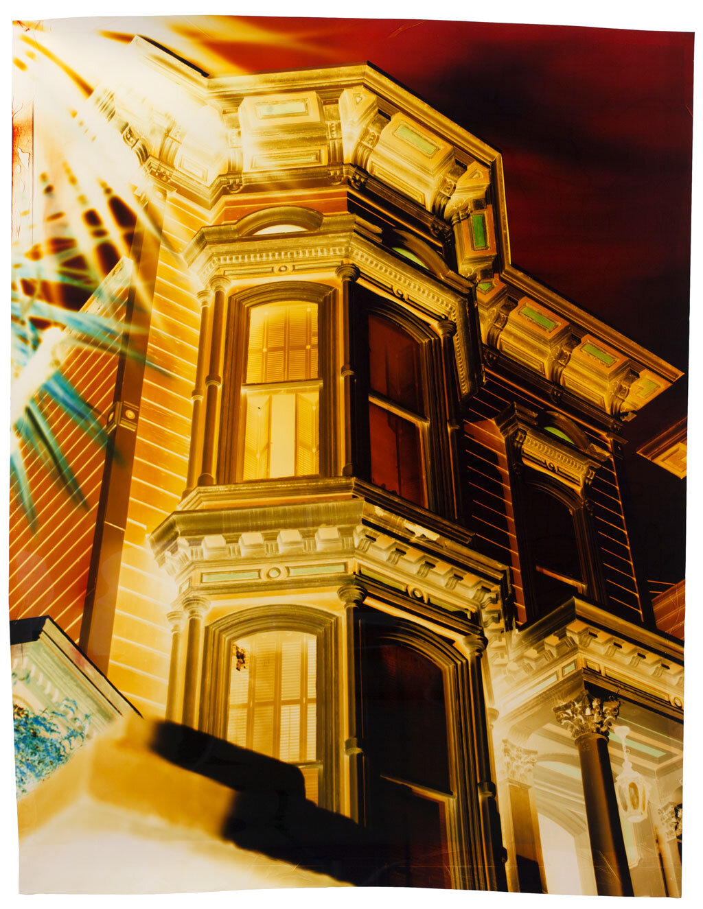   John Chiara,  Bush Street at Gough Street , 2019 Camera Obscura Fujiflex Photograph, Unique | 59.5 x 49.5 inches, framed | HG15290 