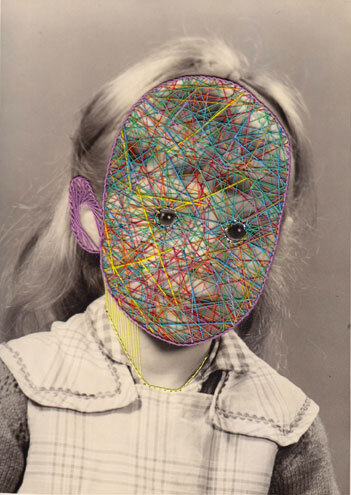  Maurizio Anzeri,  Elly , 2016 Embroidery on found photograph | 7 x 5 inches | HG14124 