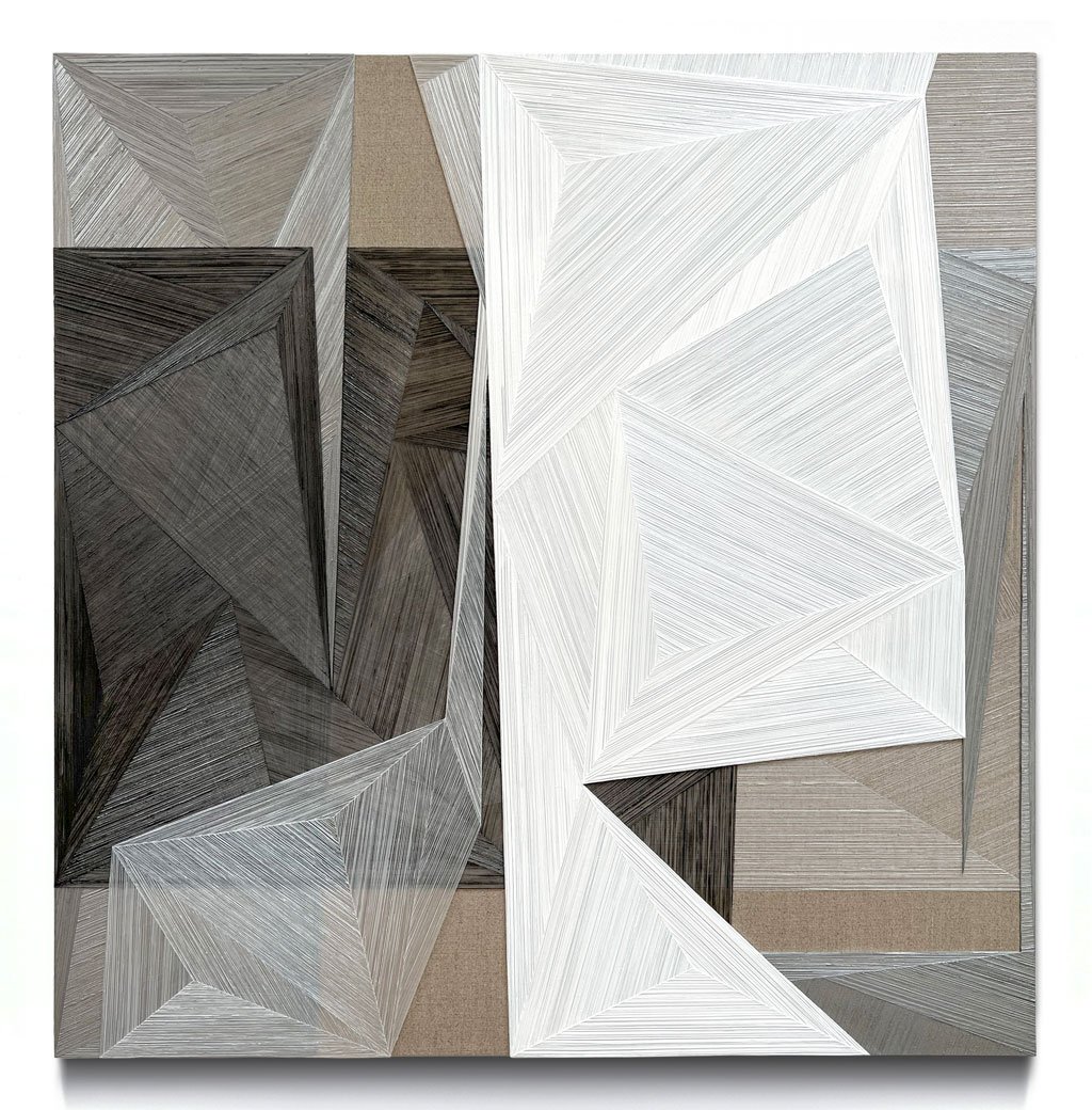  Robert Stone,  Untitled , 2021 Acrylic and mixed media on linen-wrapped panel | 36 x 36 inches | HG15909 