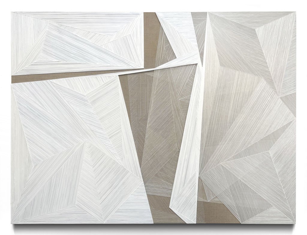  Robert Stone,  Untitled , 2022 Acrylic and mixed media on linen-wrapped panel | 36 x 48 inches | HG15910 