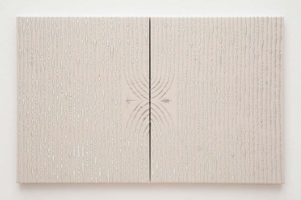  Angelio Filomeno,  Mantra,  2019 Metallic thread on cotton | 20 x 32 inches | HG15822 