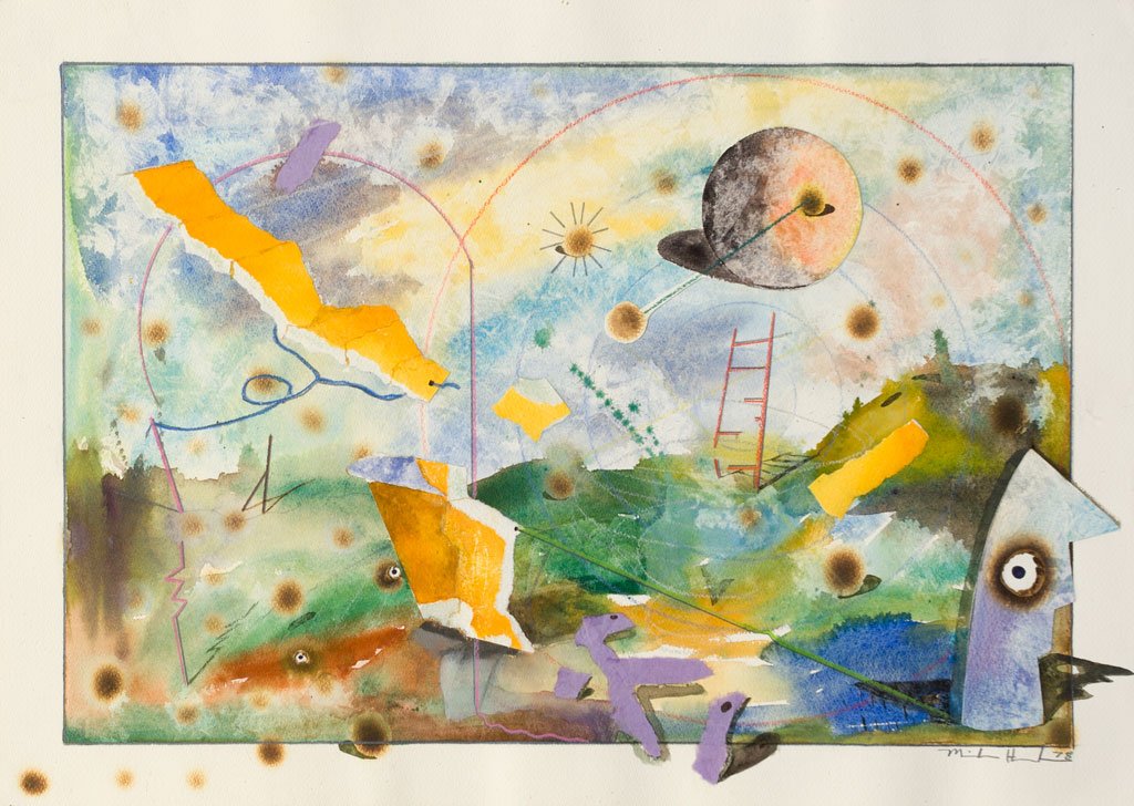  Mike Henderson,  Untitled , 1978 Mixed media on paper | 14 x 20 inches | HG16021 