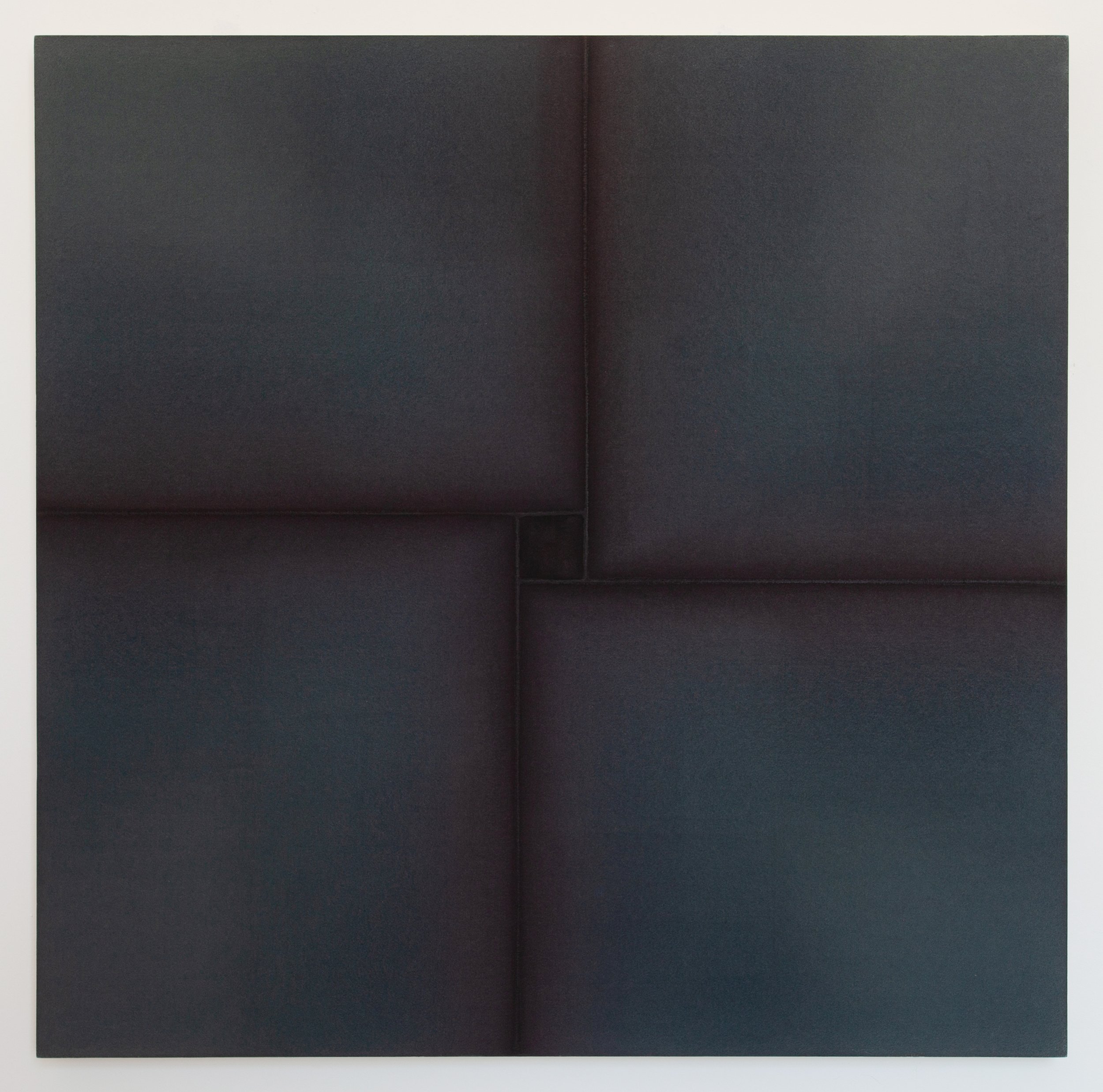  Patsy Krebs,  Pirouette (dark blue-green/purple) , 1994 Watercolor on paper mounted on panel | 30 x 30 x 2 inches | HG12397 