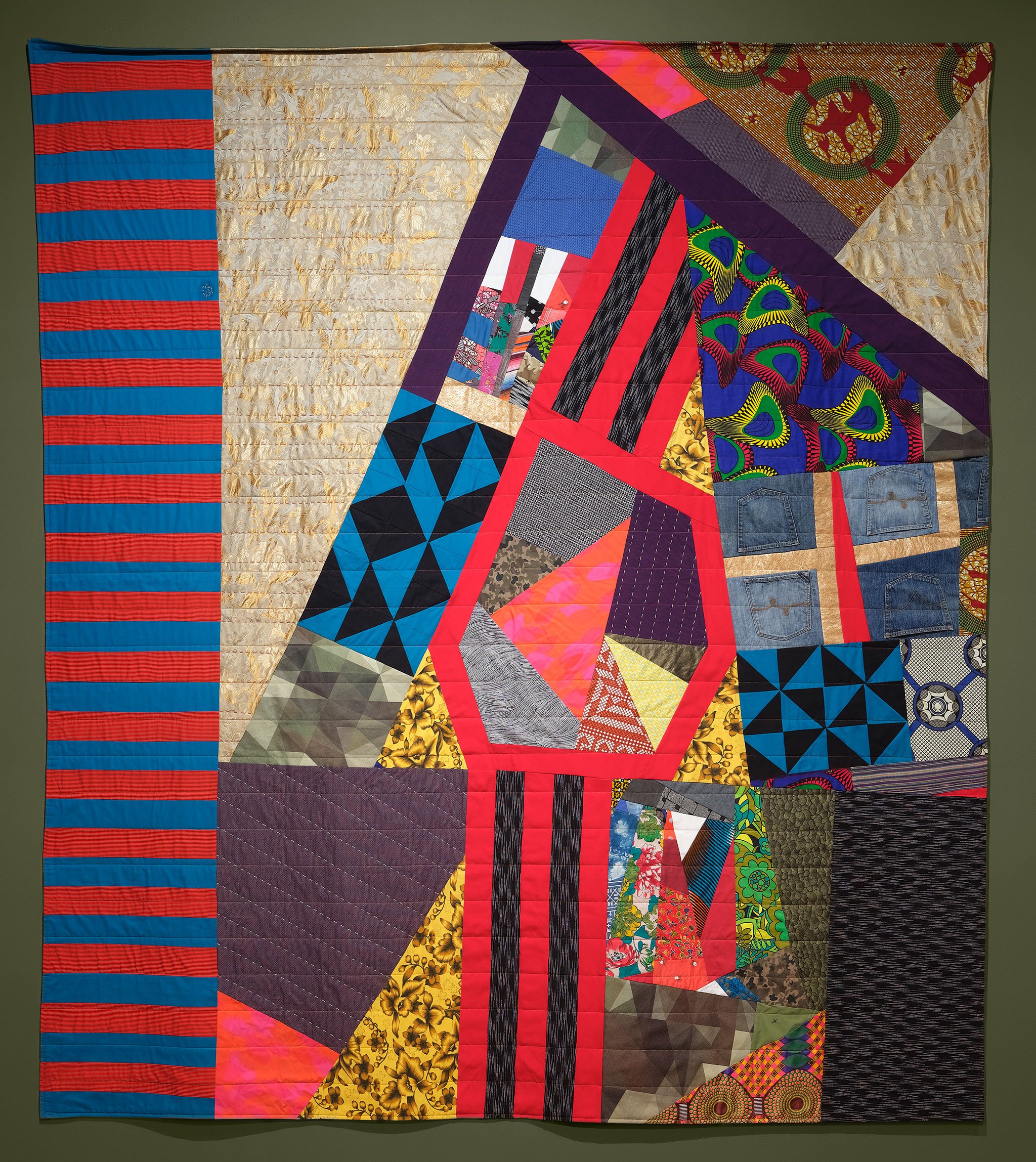  Adia Millett,  Kinfolk , 2023 Wool, cotton, rayon | 110 x 123 inches | HG16620 