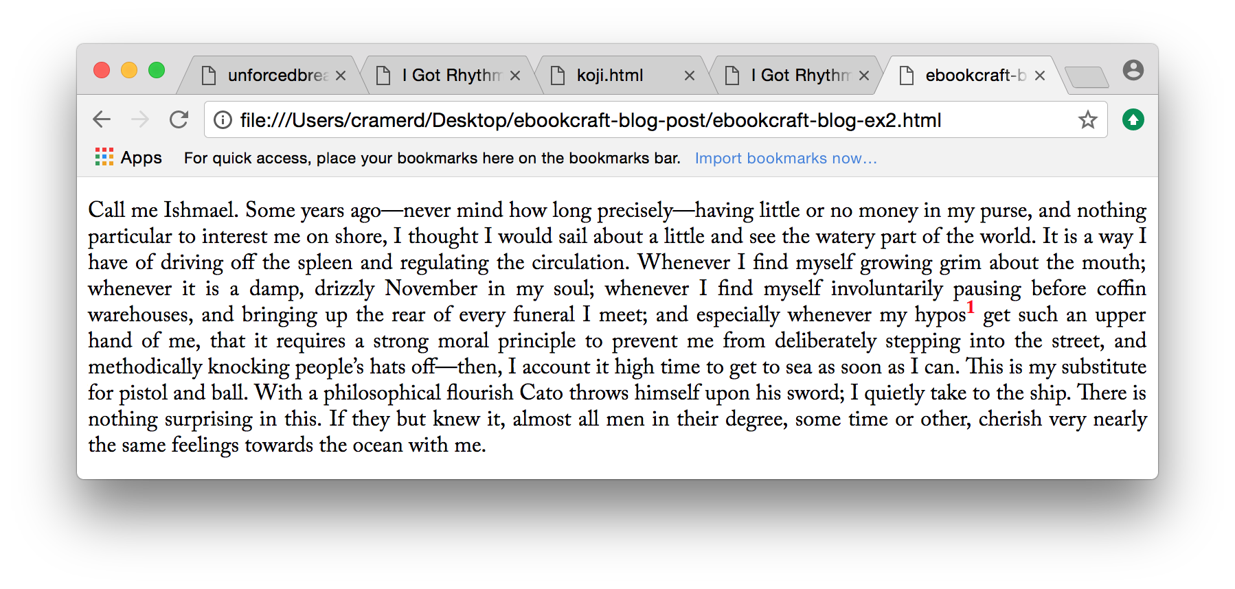  Example 2: paragraph with superscript but consistent line height 